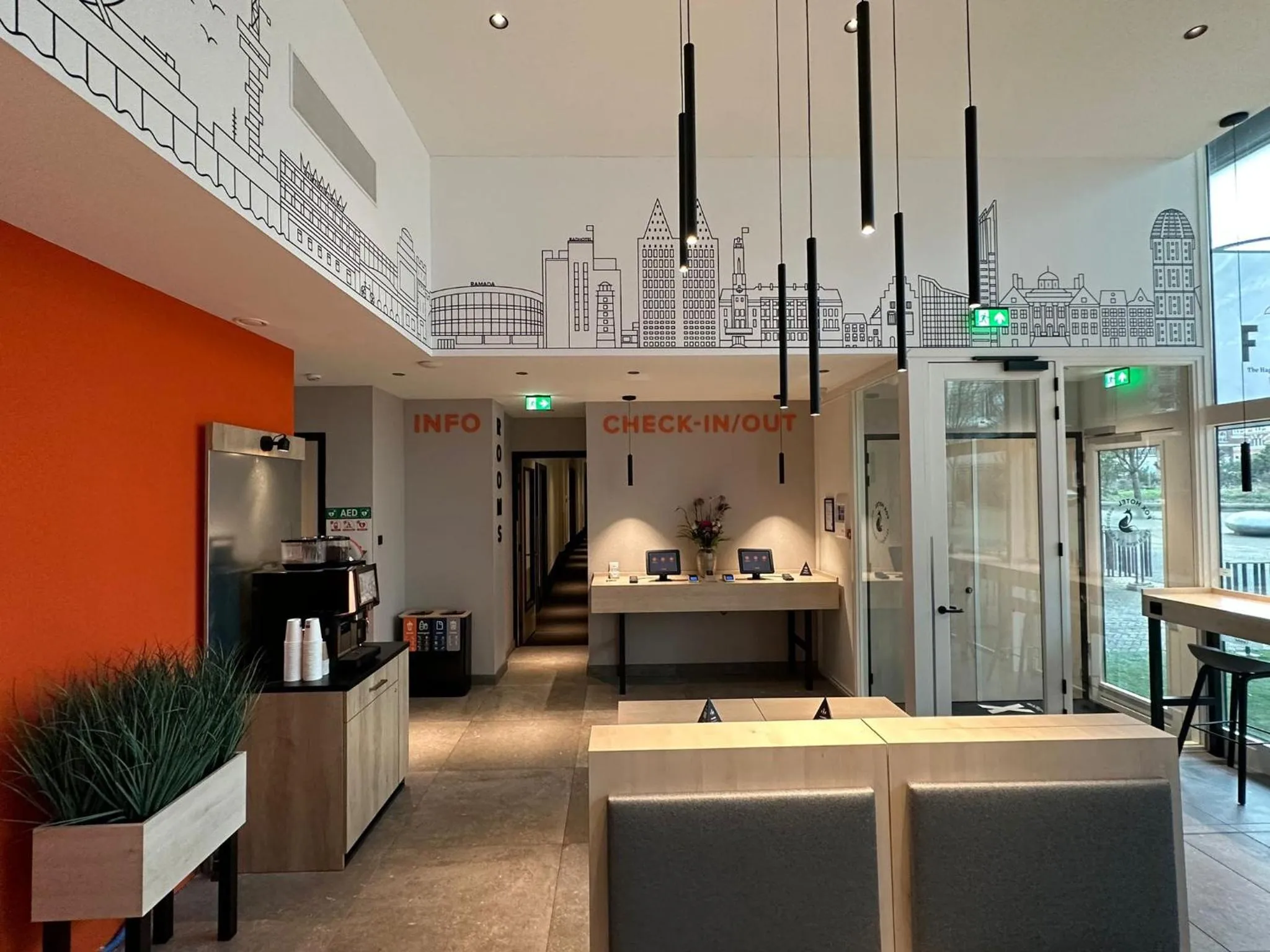 Lobby or reception in Fox Hotel The Hague Scheveningen