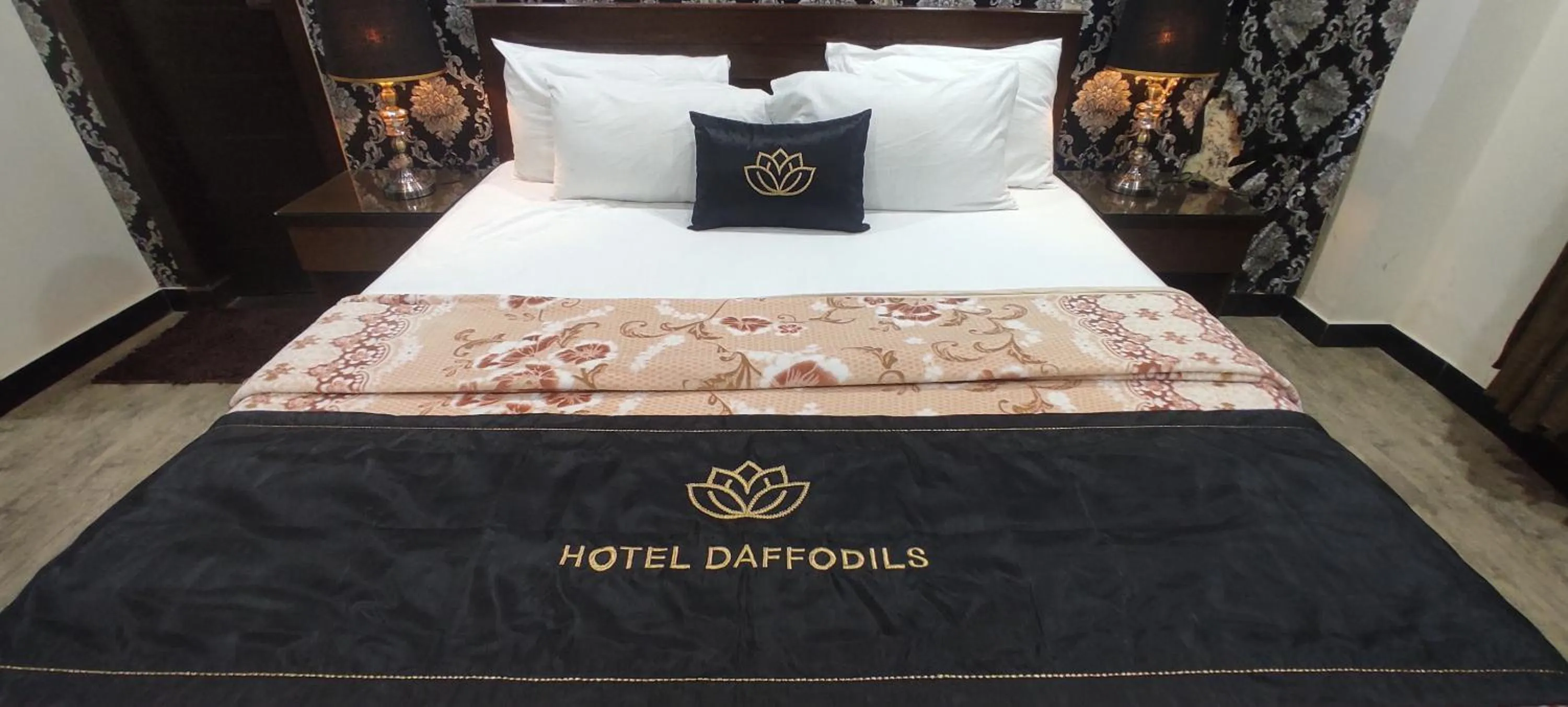 Bed in Hotel Daffodils