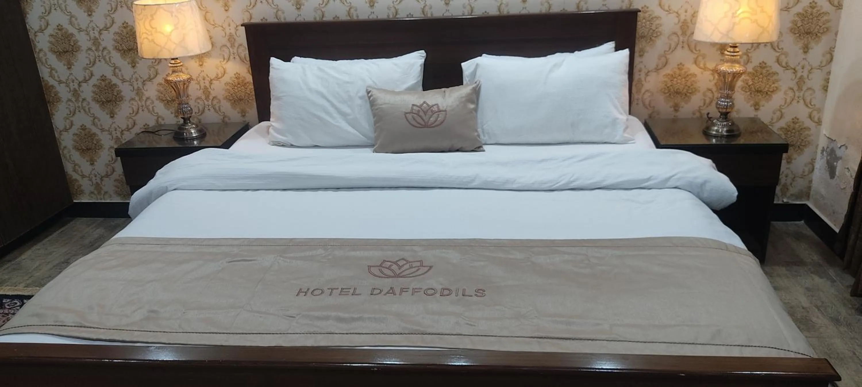 Bed in Hotel Daffodils