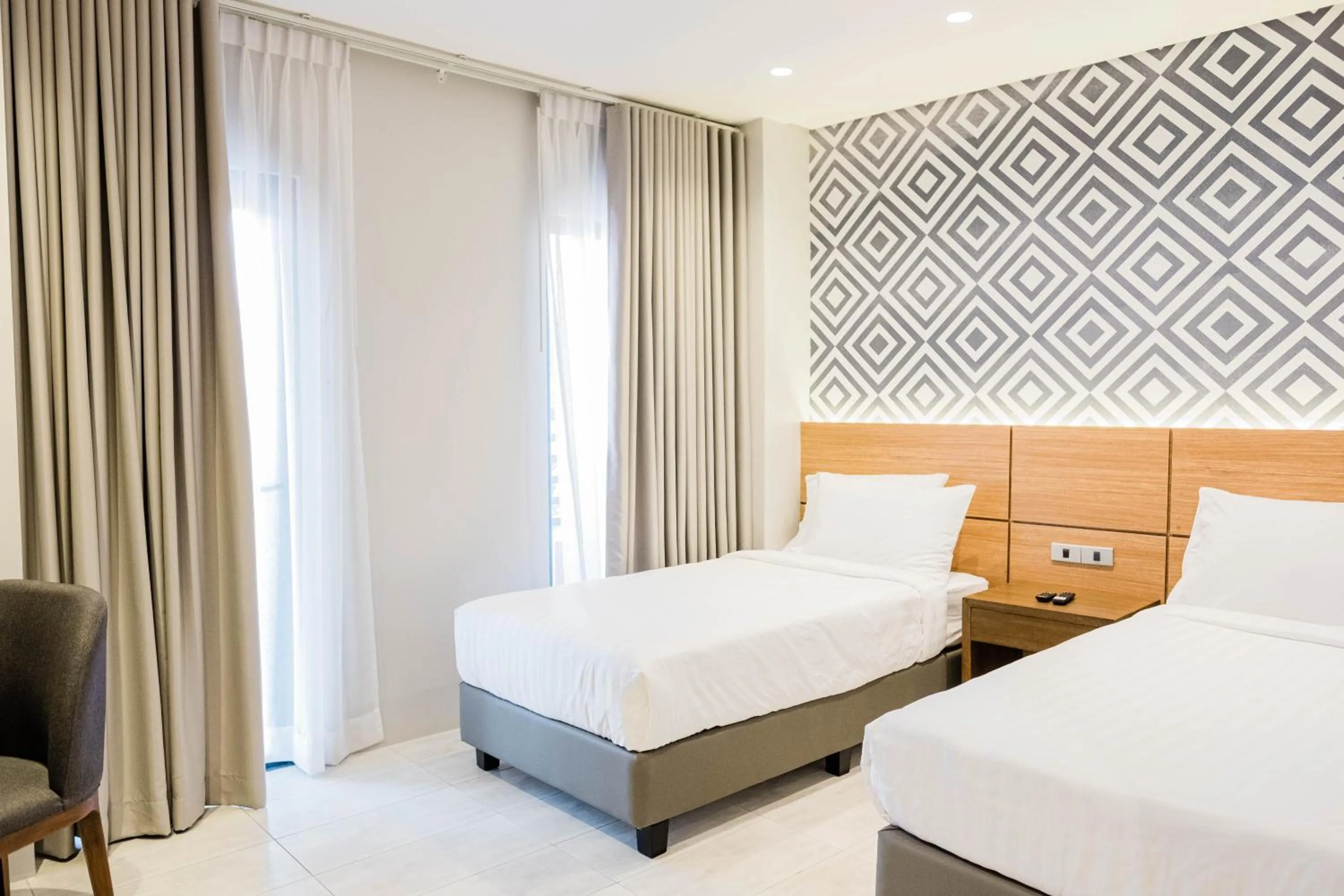 Bed in The Manaoag Hotel