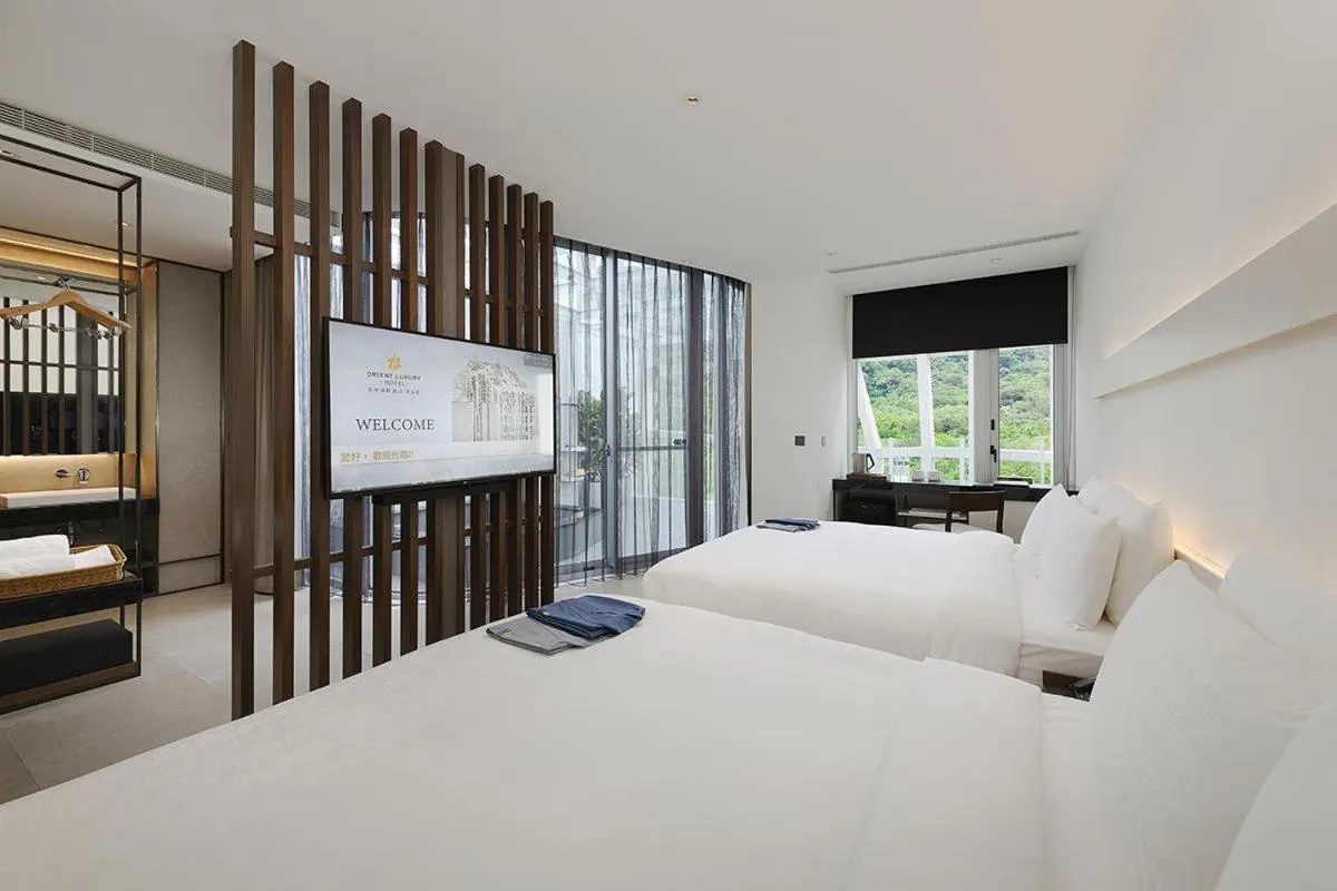 Bed in Orient Luxury Hotel-Jiaoxi