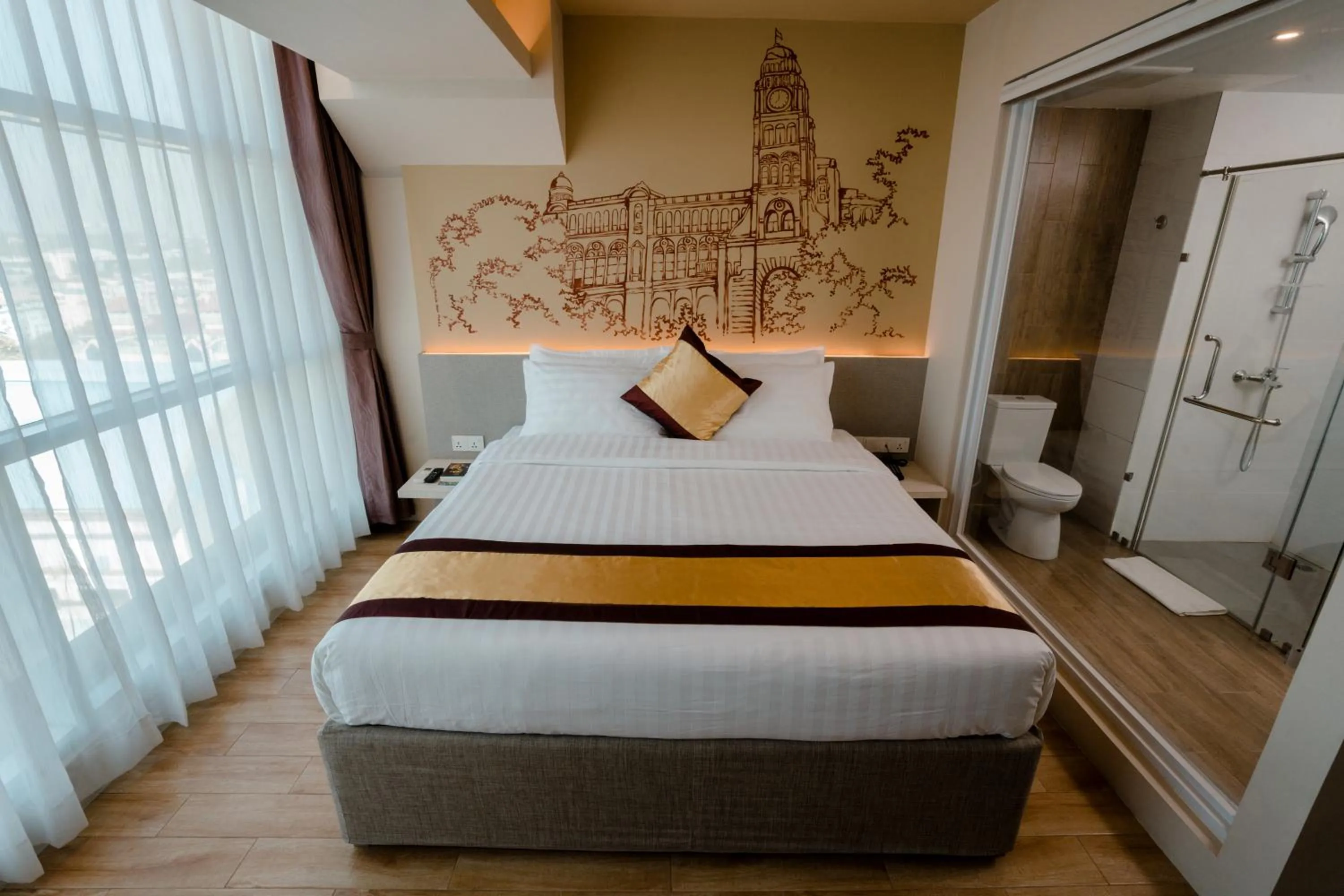 Bed in The Rangoon Hotel