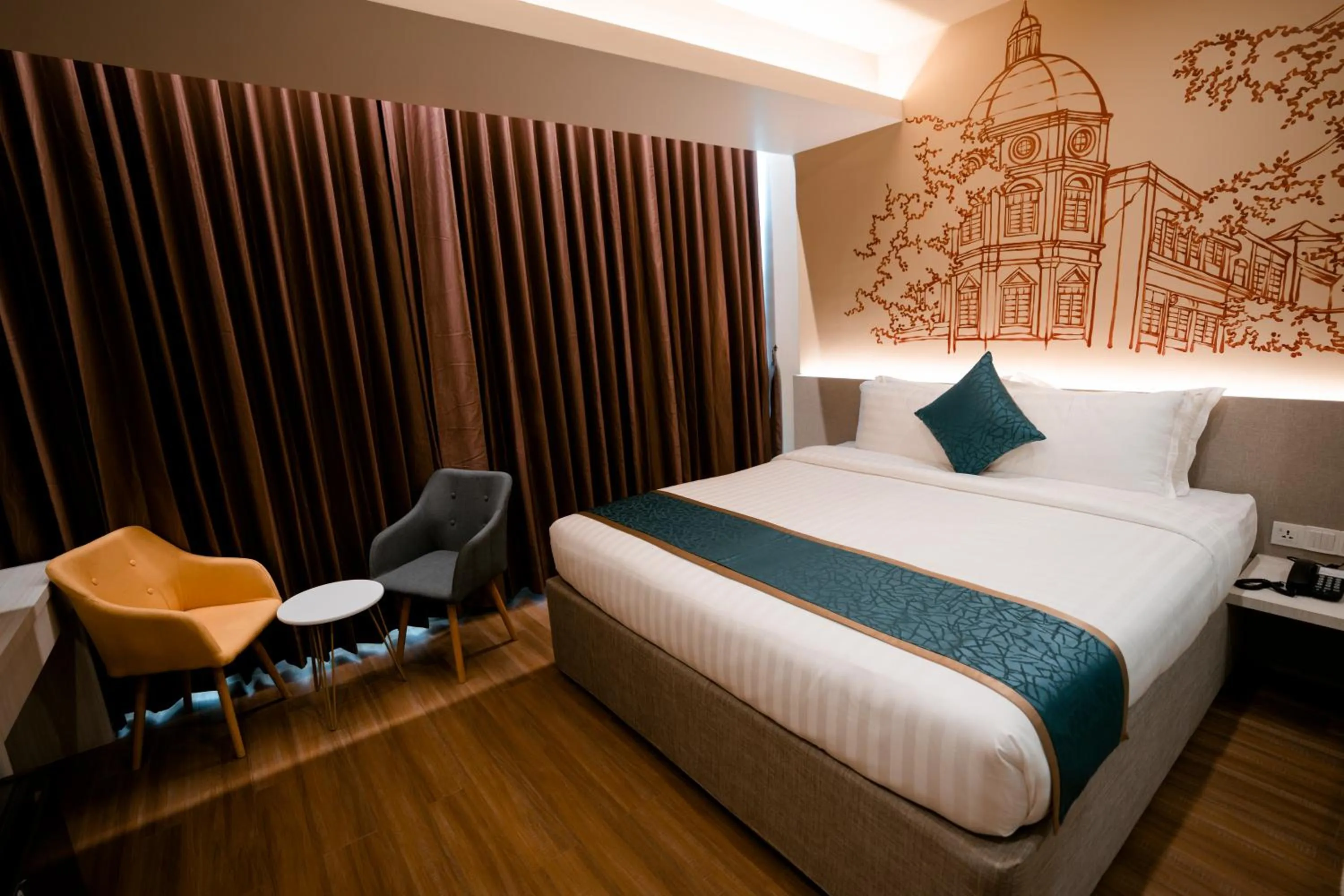 Bed in The Rangoon Hotel