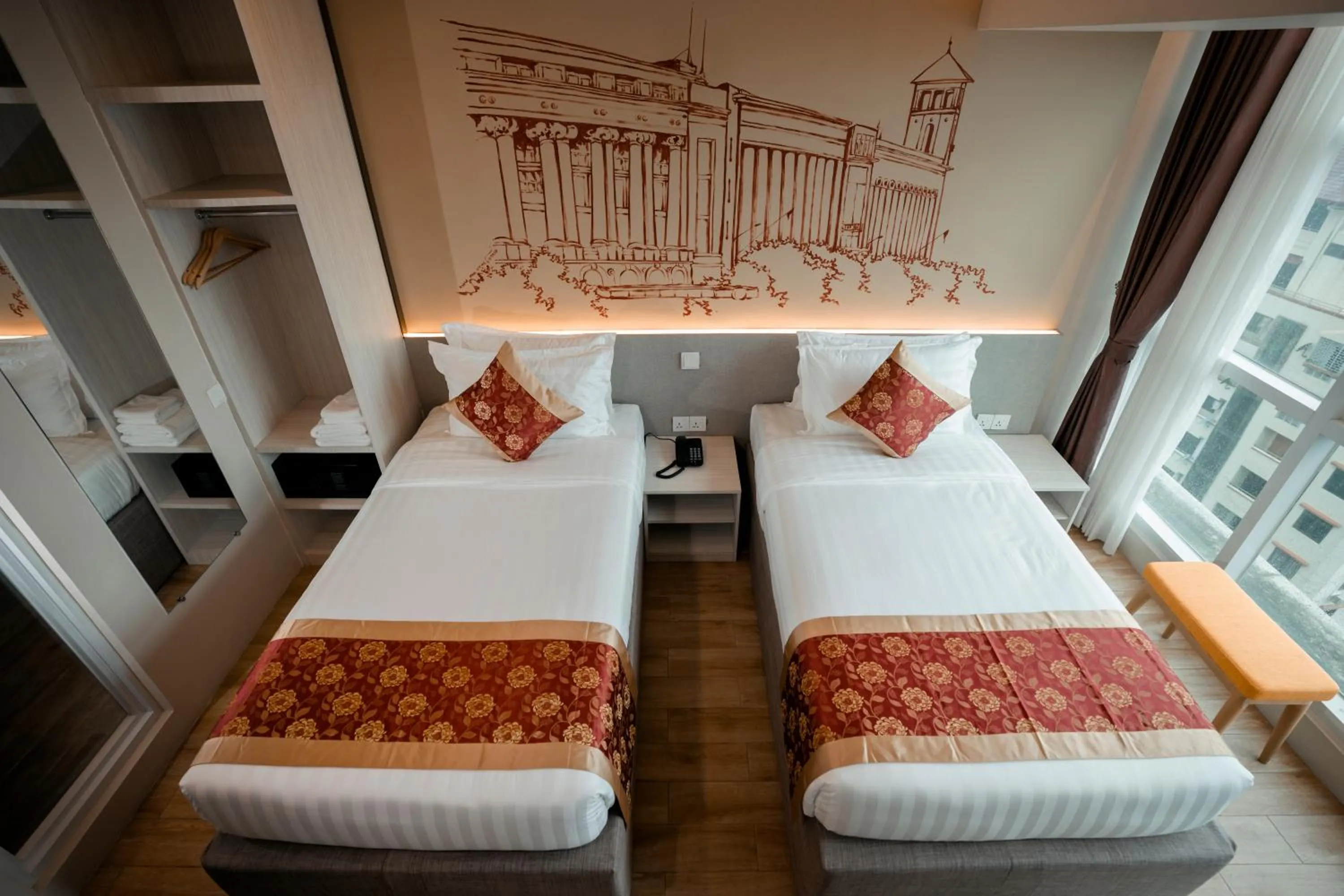 Bed in The Rangoon Hotel