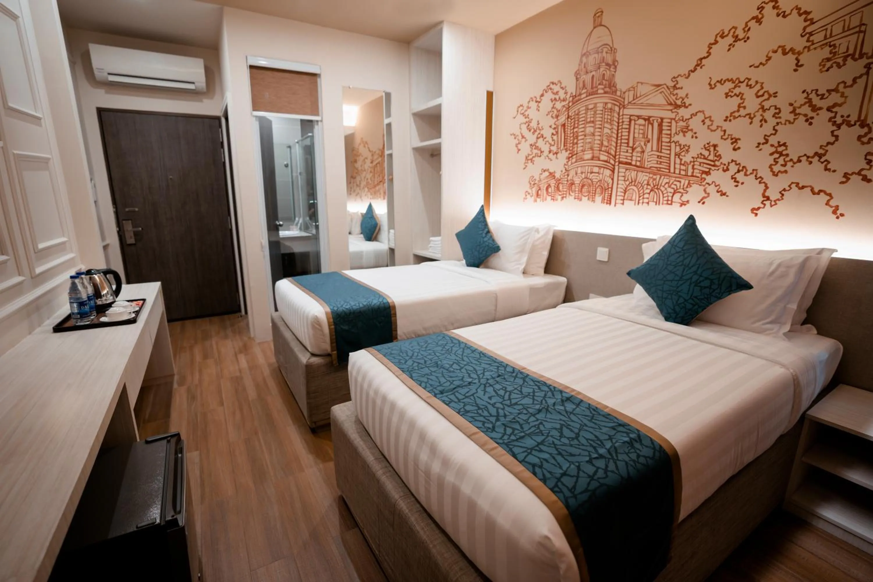 Bed in The Rangoon Hotel