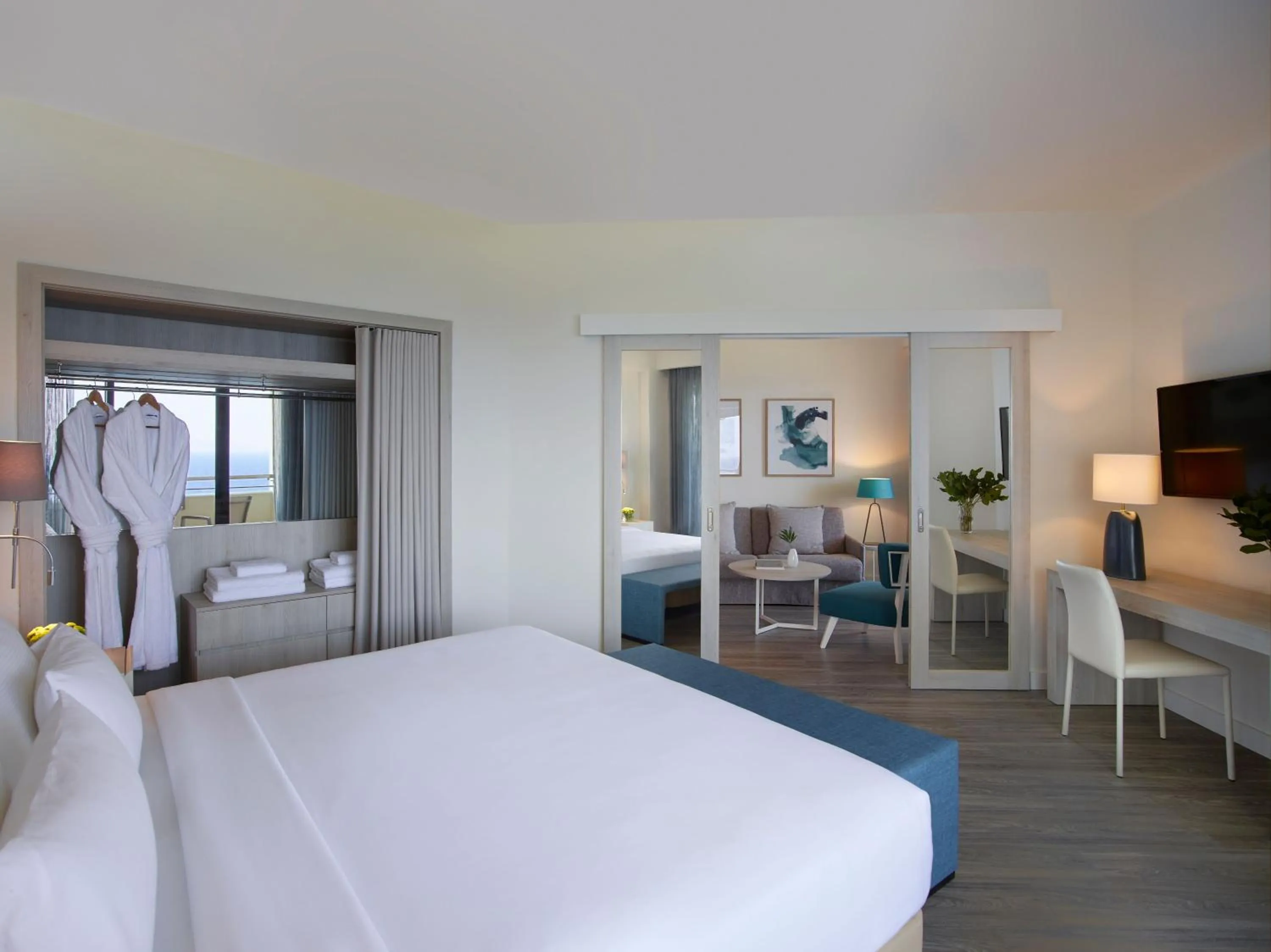 Photo of the whole room, Bed in Rhodes Bay Hotel & Spa