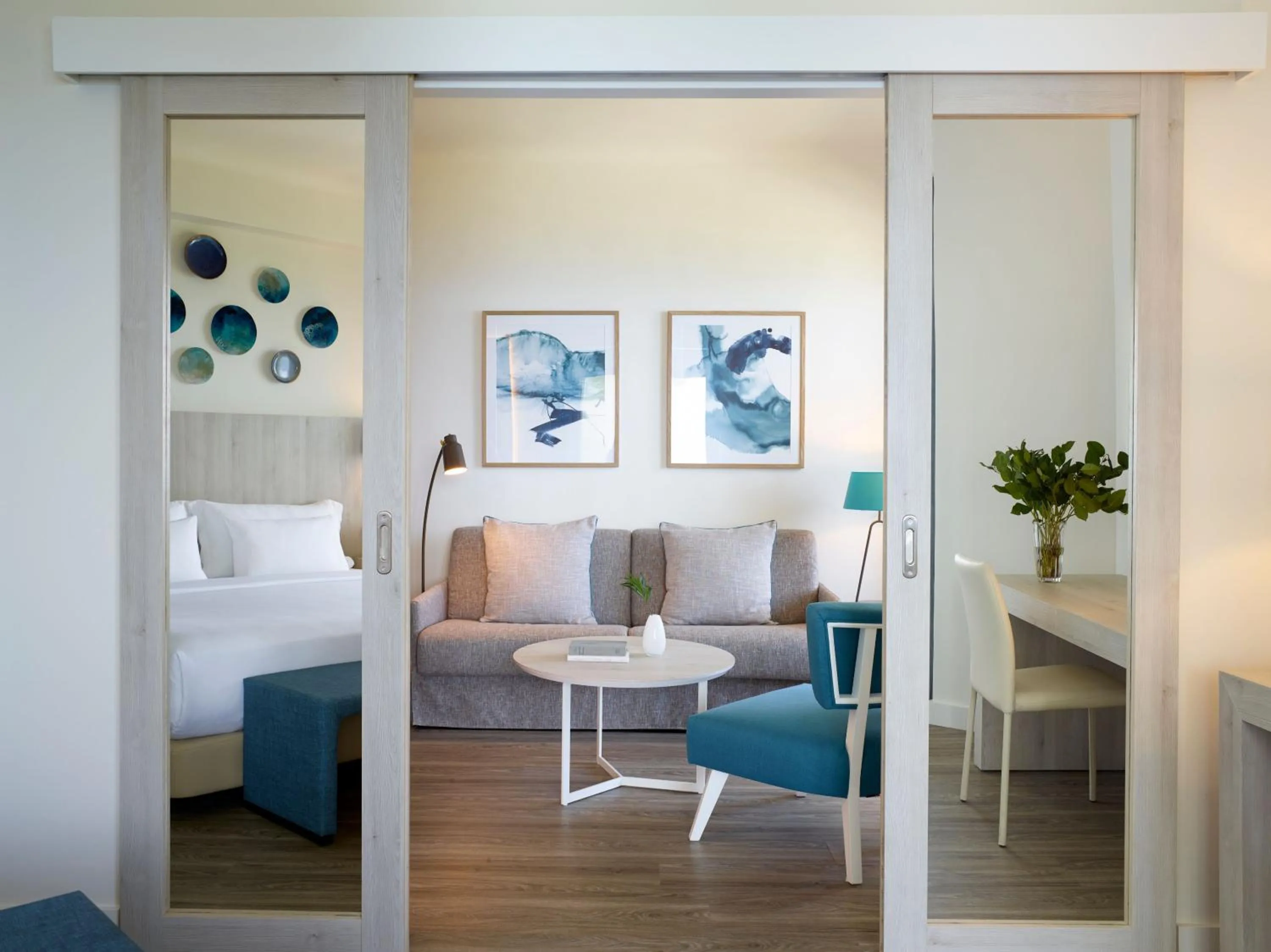 Living room, Bed in Rhodes Bay Hotel & Spa