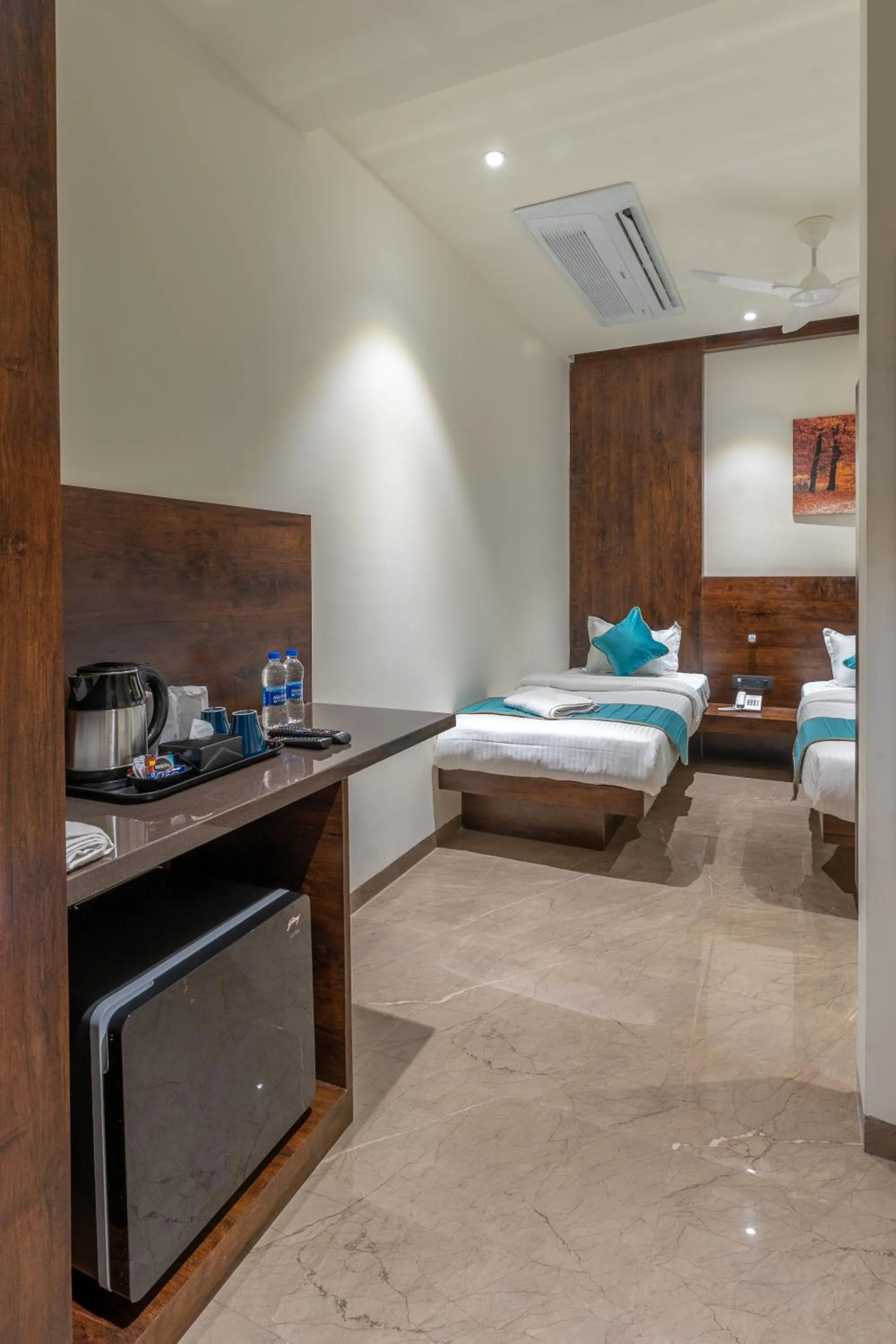 Bed in Hotel Devgiri