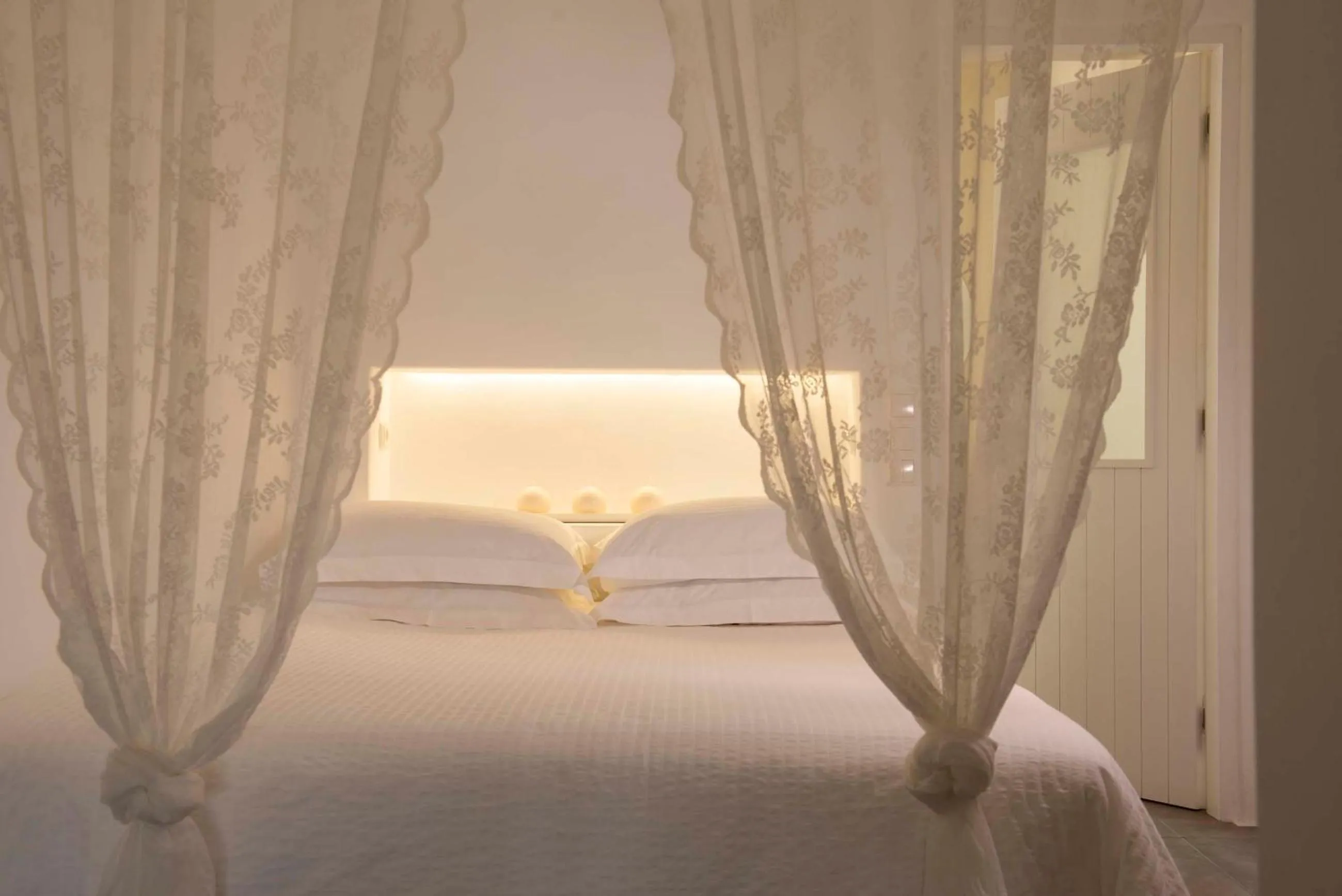 Bed in Nefeli Sunset Studios