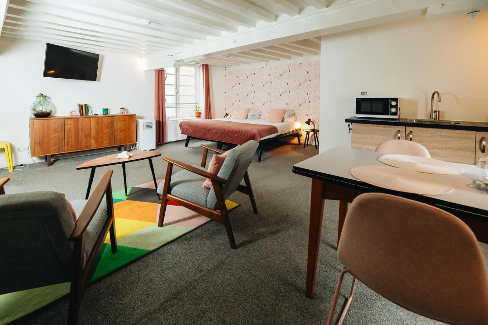 Bed in Hotel Zilt Studio's