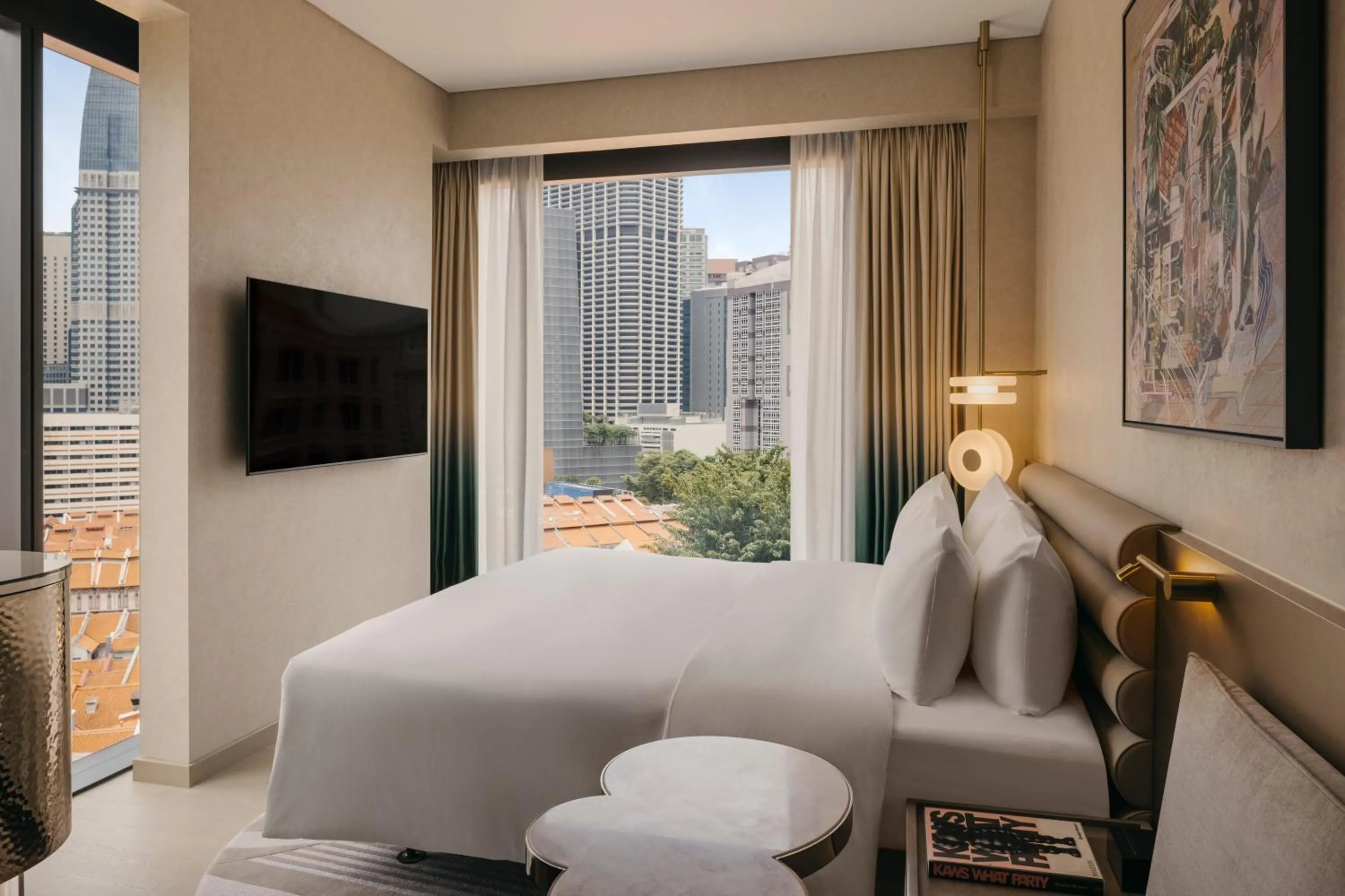 Photo of the whole room, Bed in Mondrian Singapore Duxton