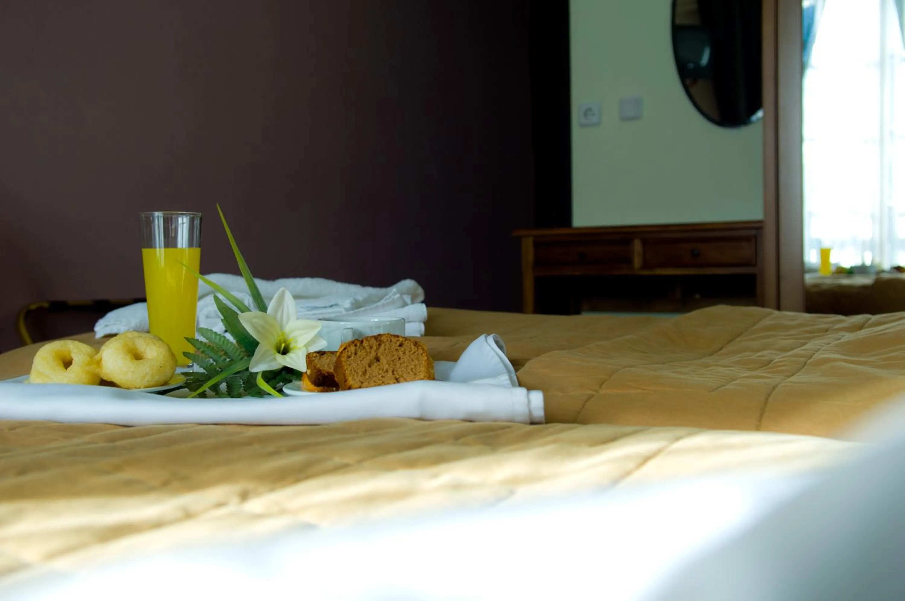 Bed in Alkistis Hotel