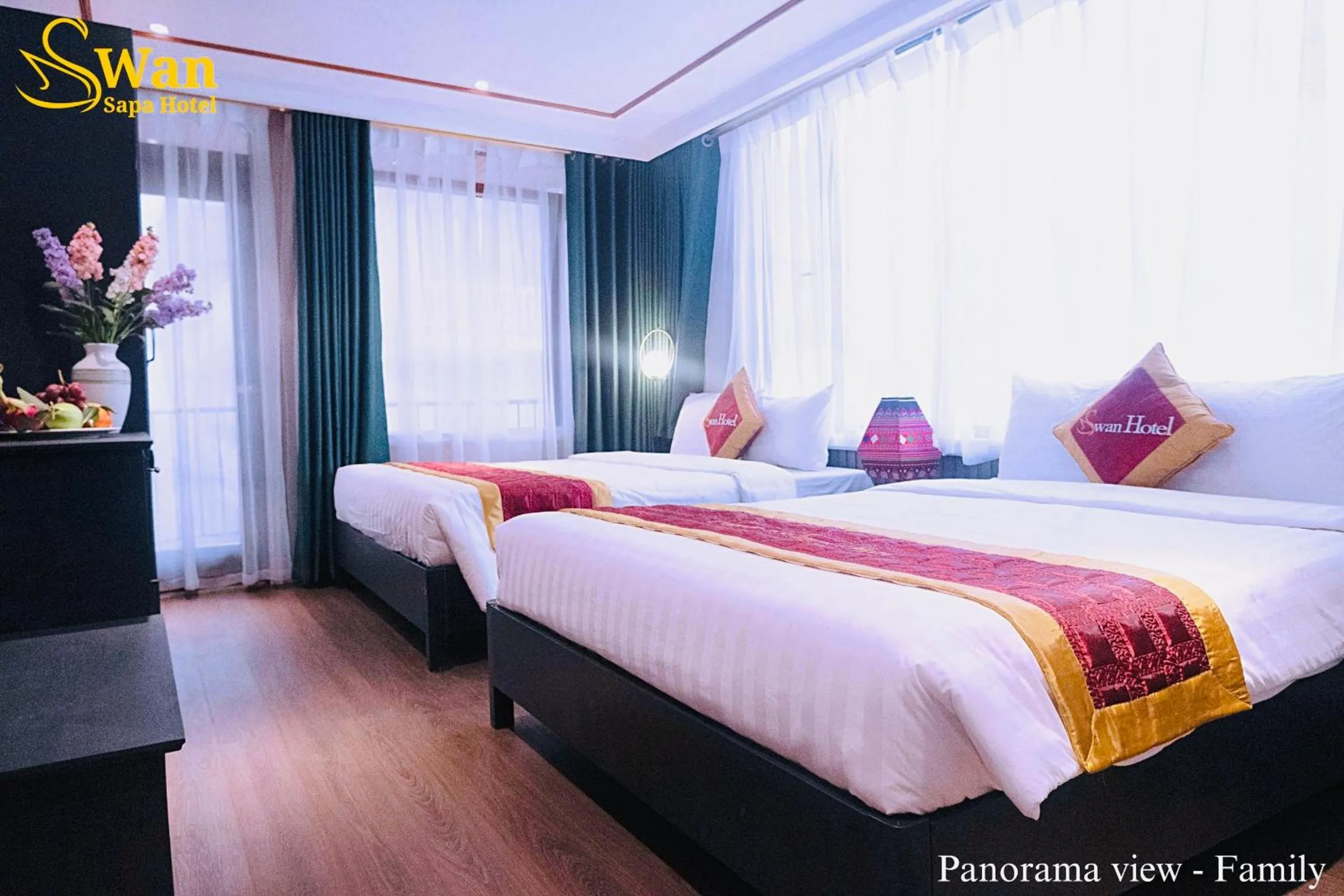 Bed in Swan Sapa Hotel