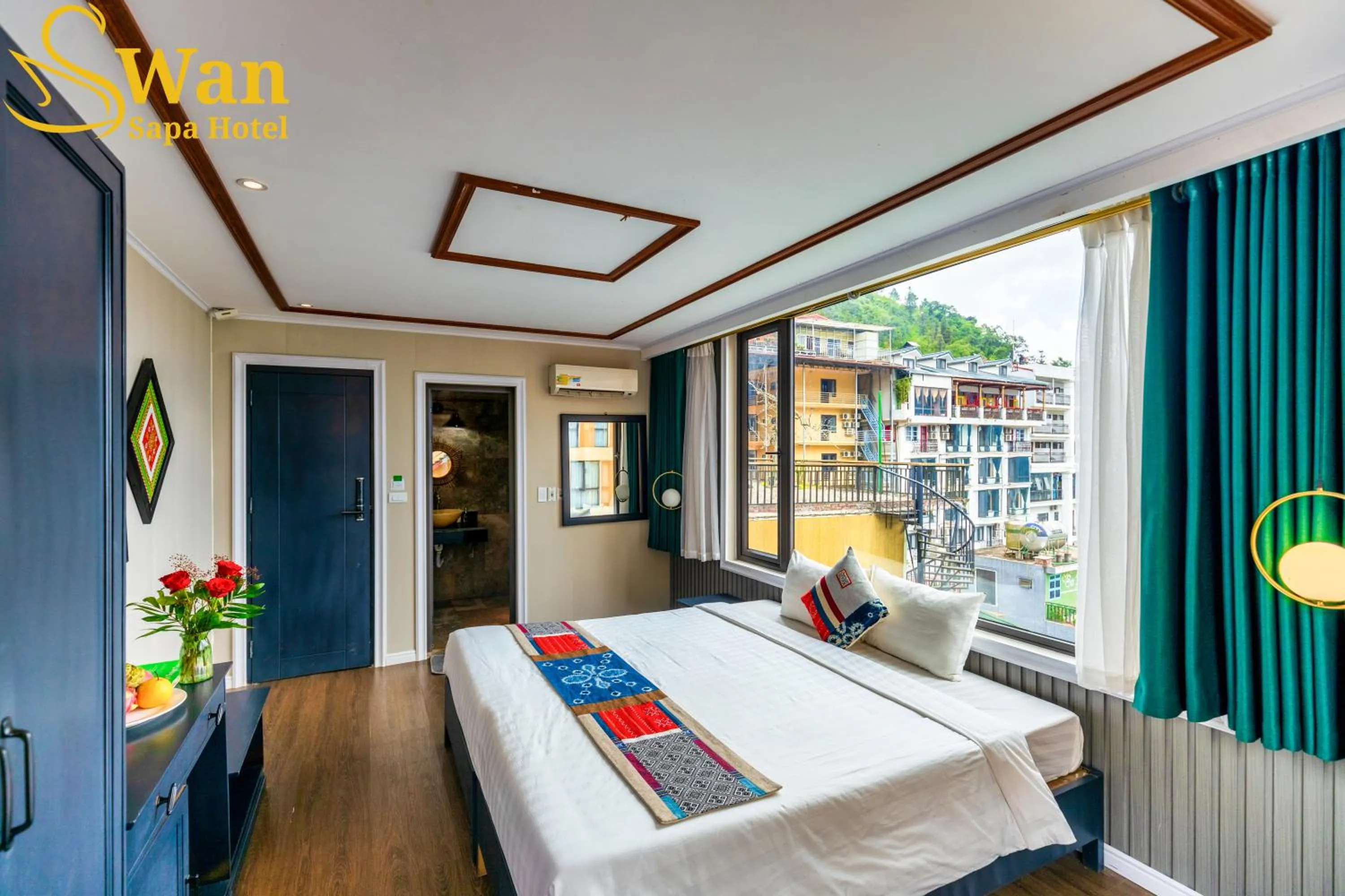 Bed in Swan Sapa Hotel
