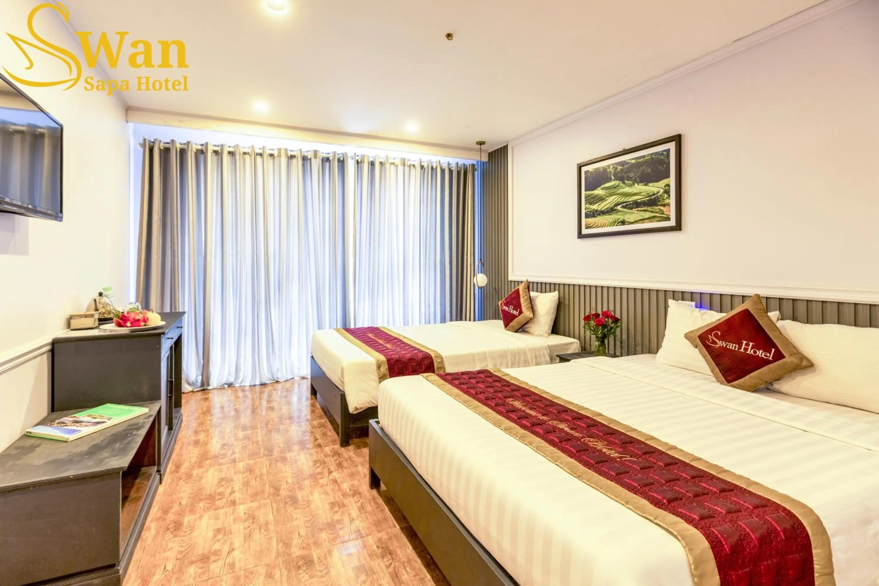 Bedroom, Bed in Swan Sapa Hotel