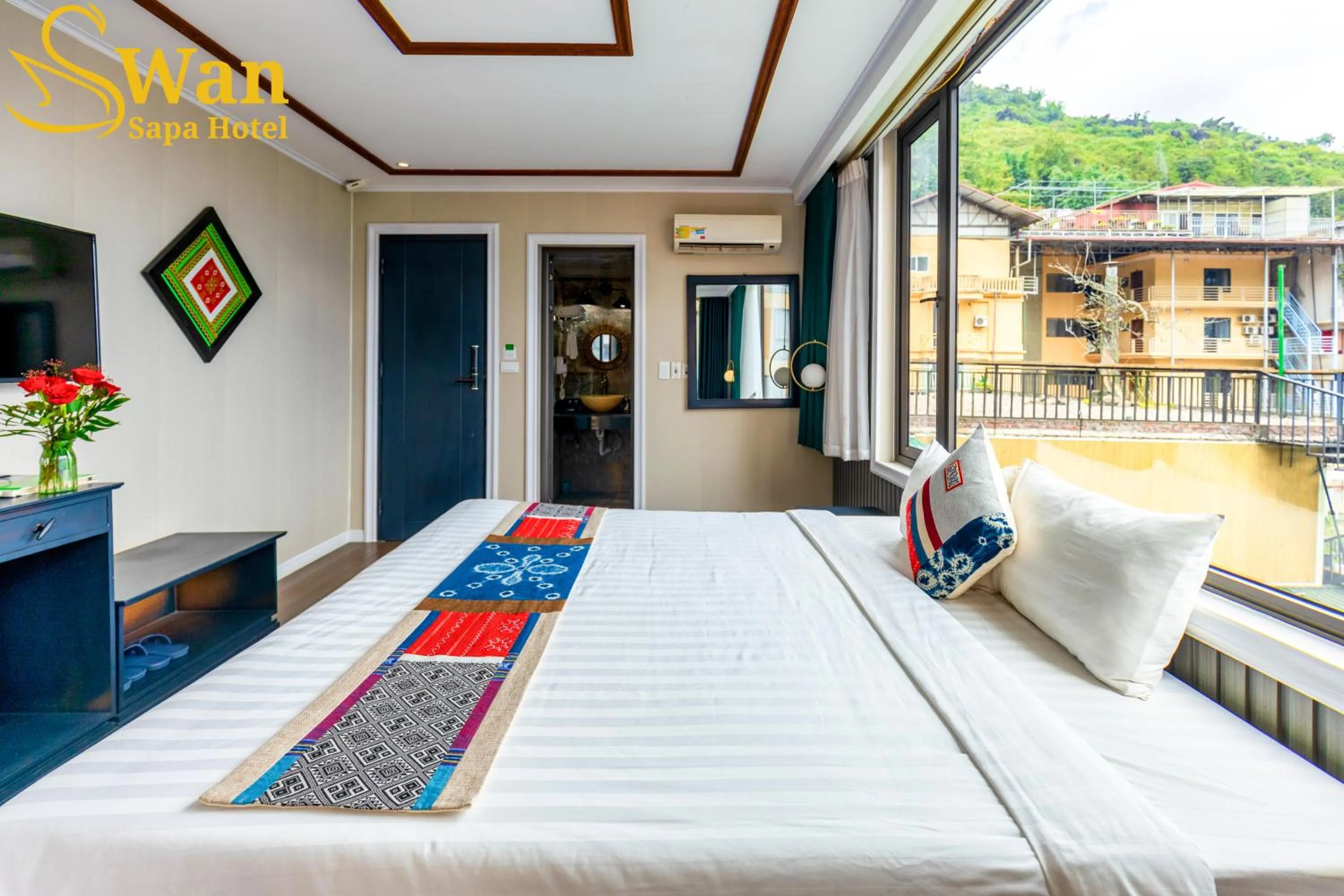 Bed in Swan Sapa Hotel