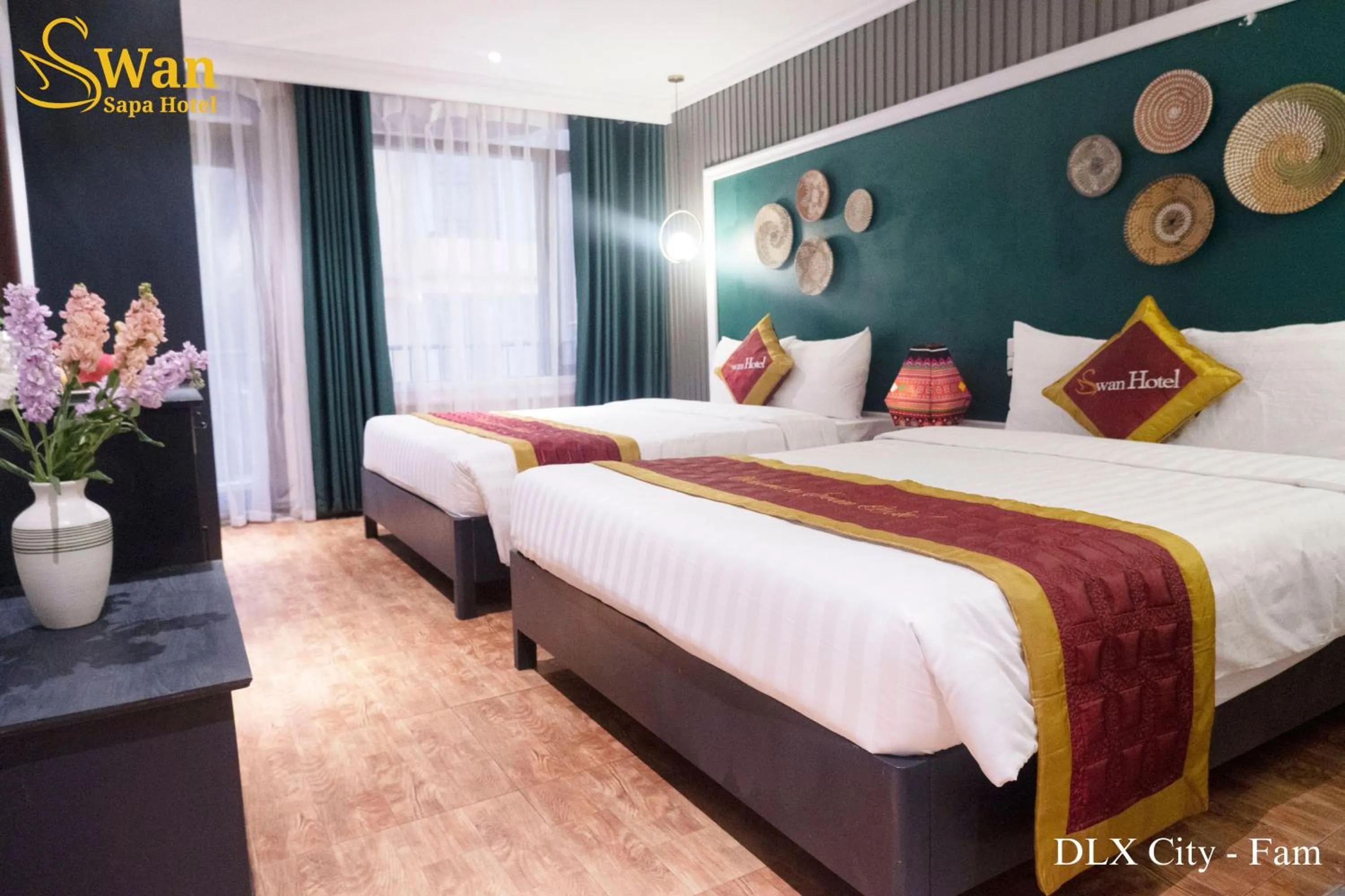 Bed in Swan Sapa Hotel