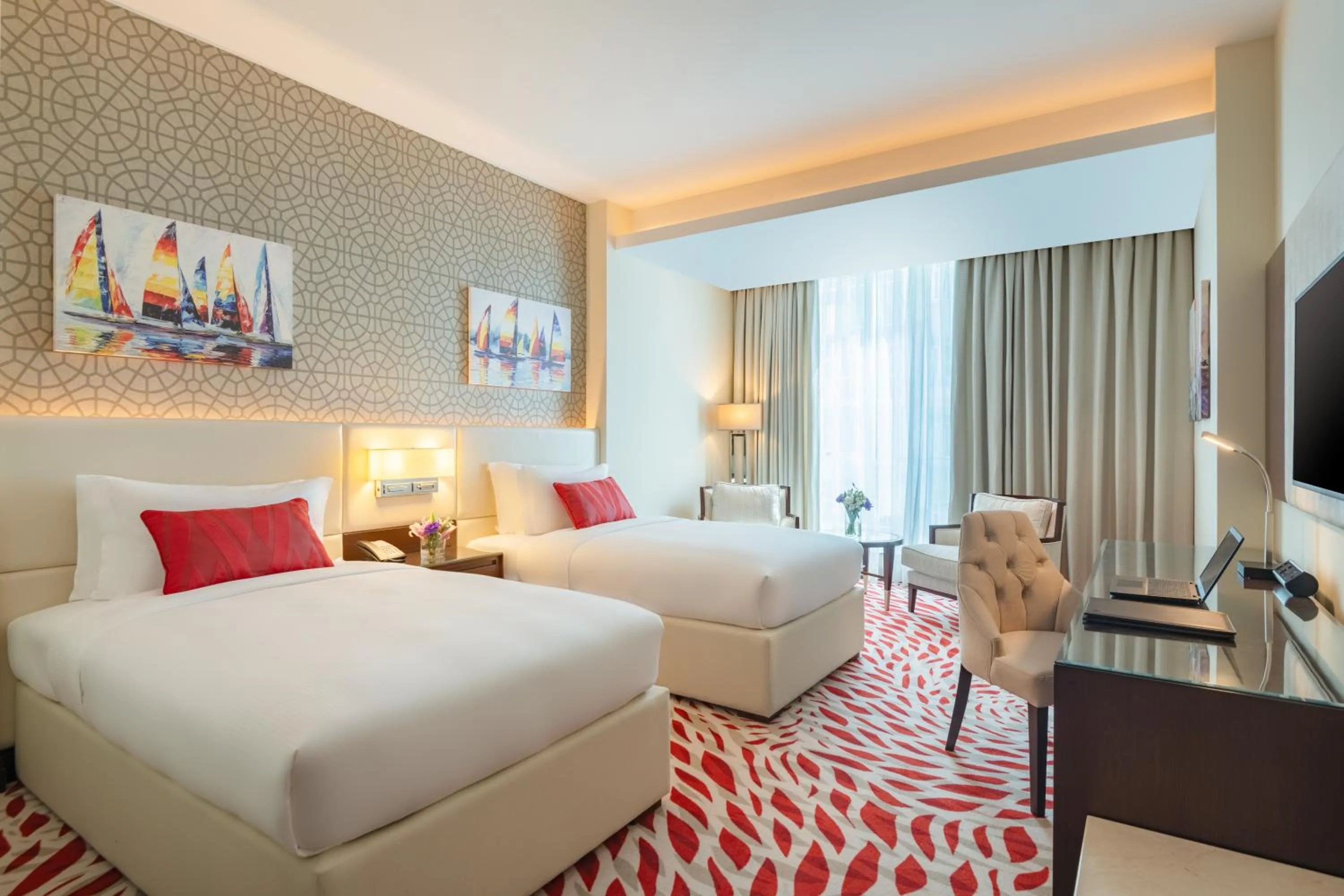 Bedroom, Bed in Riviera Rayhaan by Rotana Doha