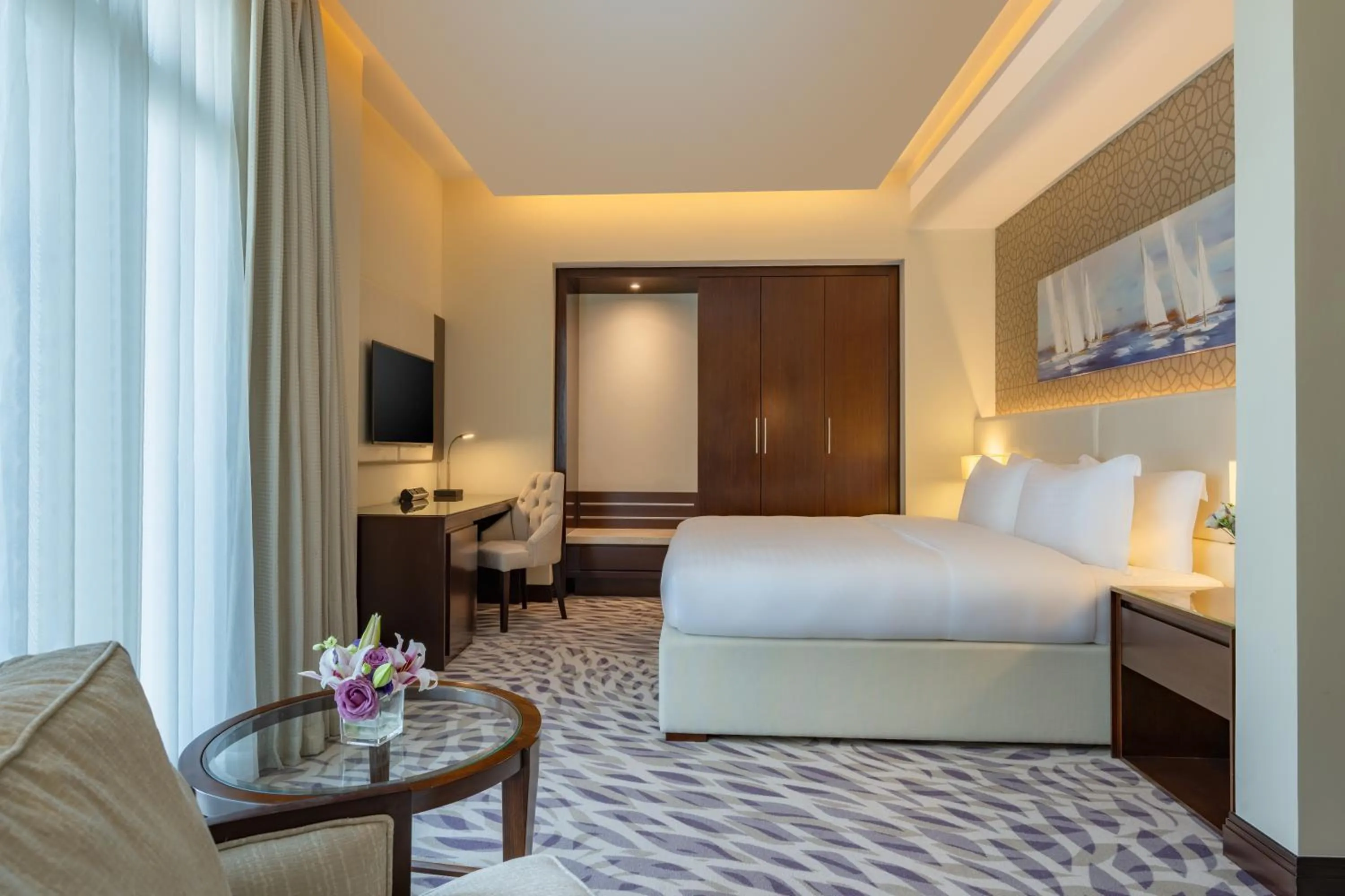 Bedroom, Bed in Riviera Rayhaan by Rotana Doha