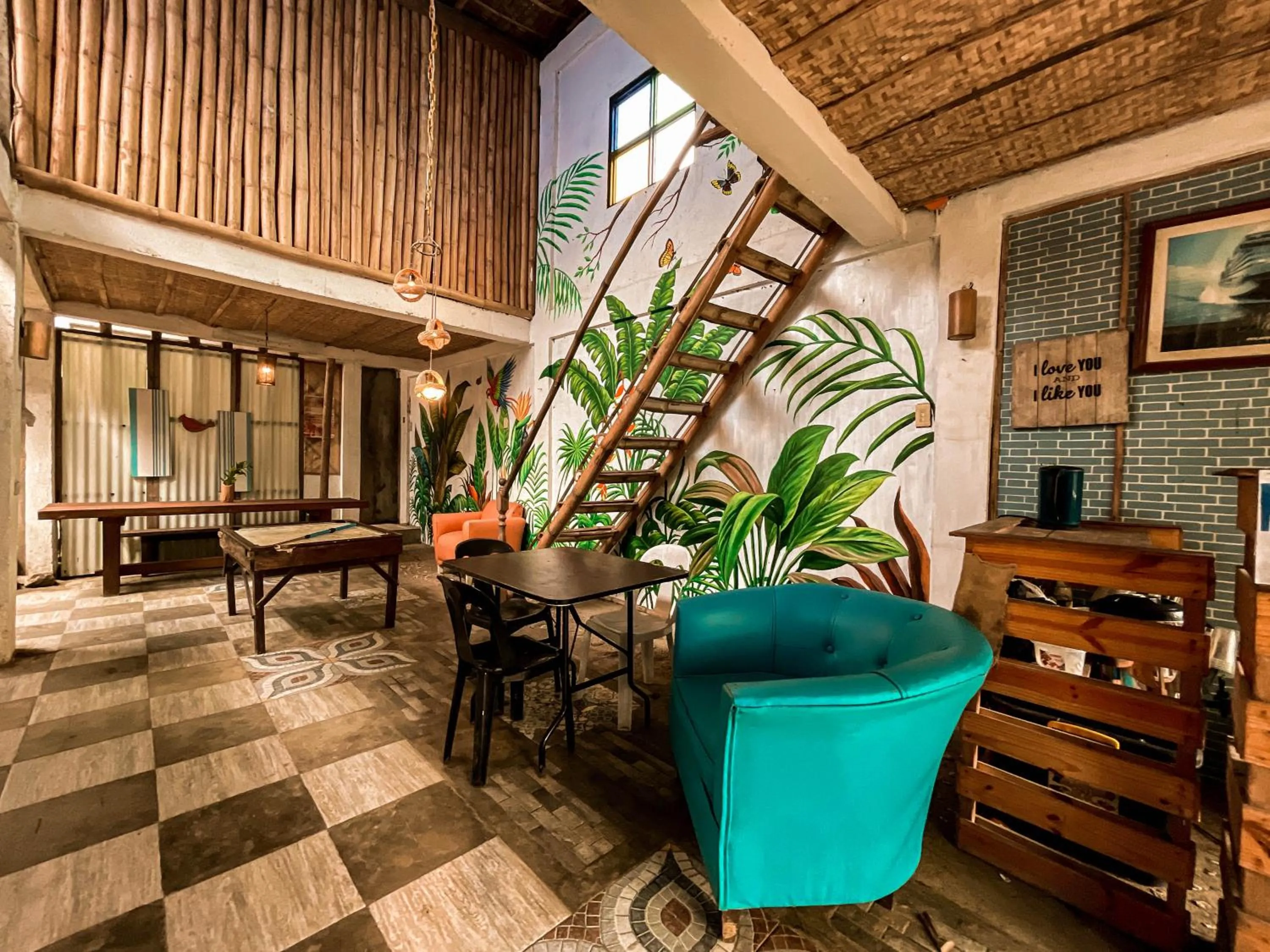 Seating area in Half Moon Village and Beach House