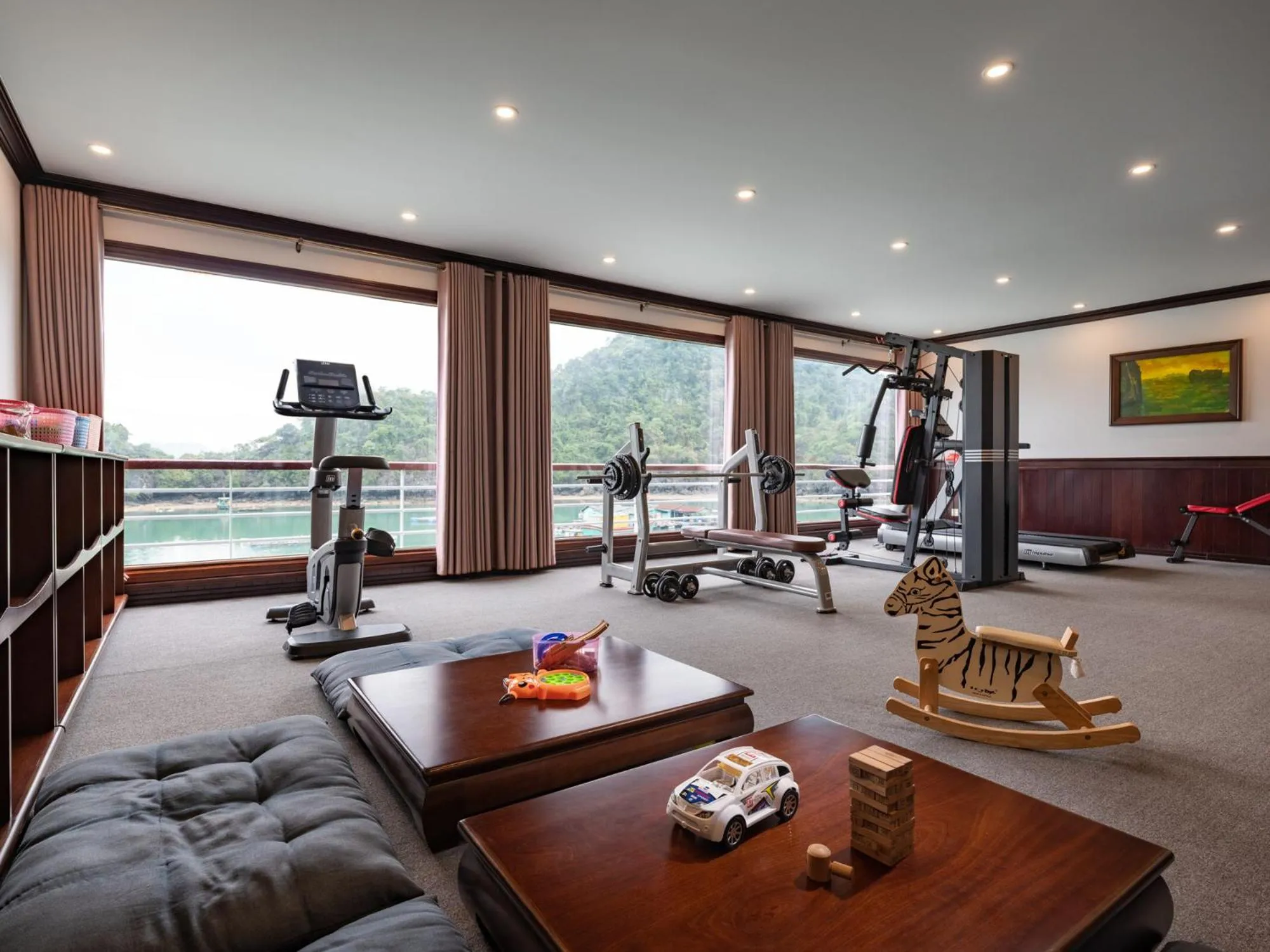 Communal lounge/ TV room in Aqua Of The Seas Cruise Halong by AHG