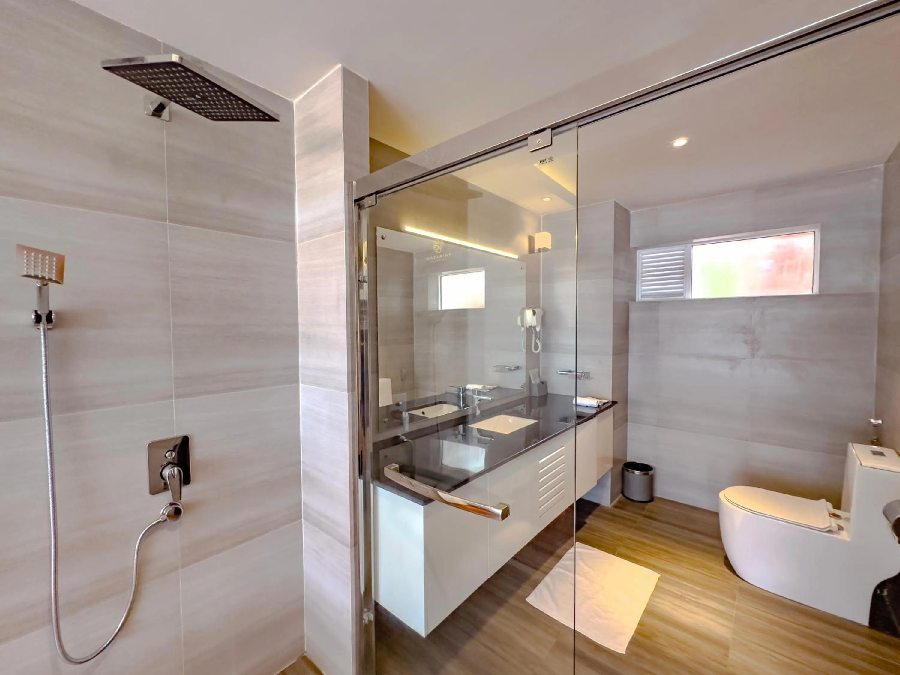 Shower in Mazarine Surf Suites Hiriketiya
