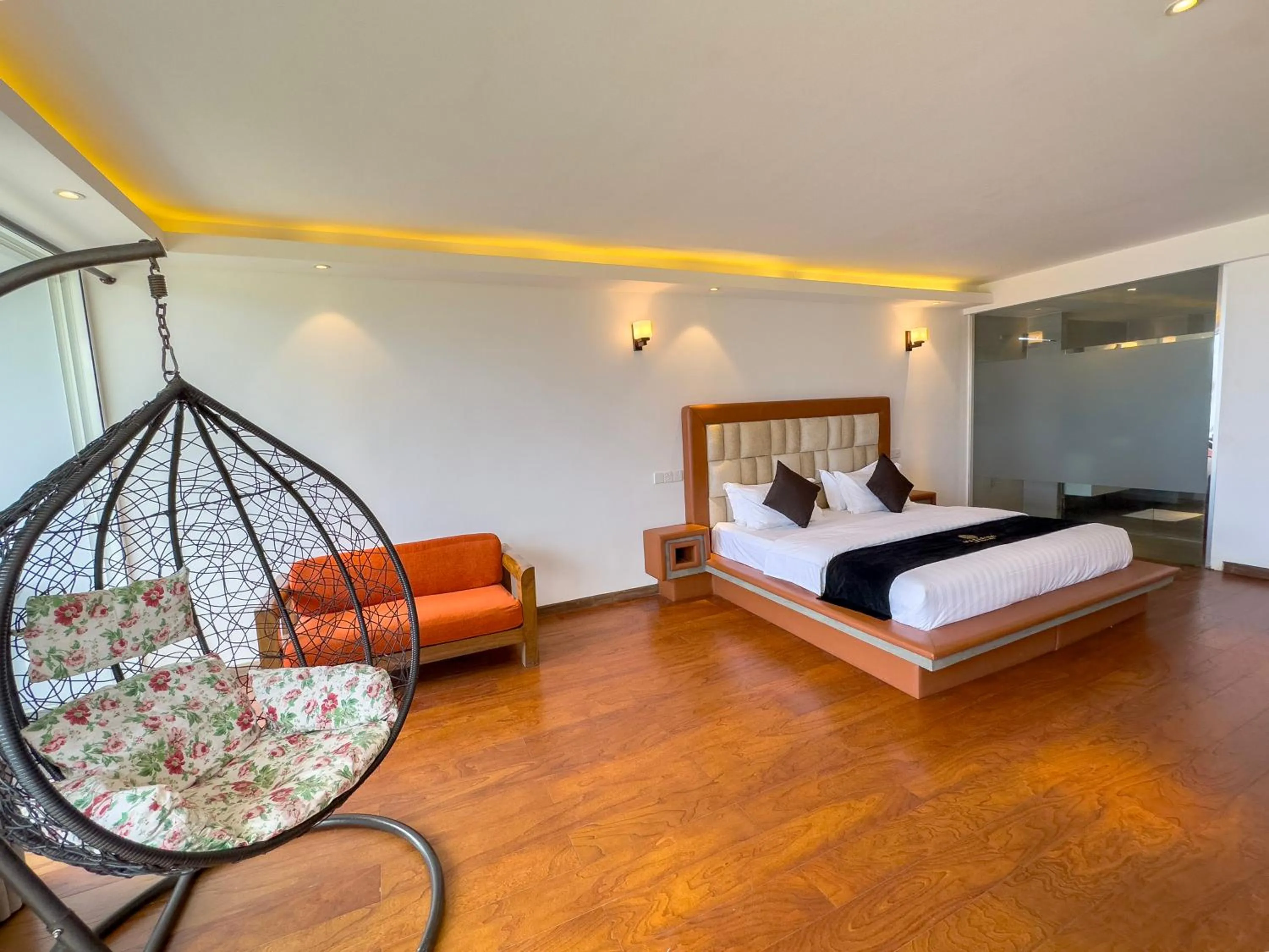 Bed in Mazarine Surf Suites Hiriketiya