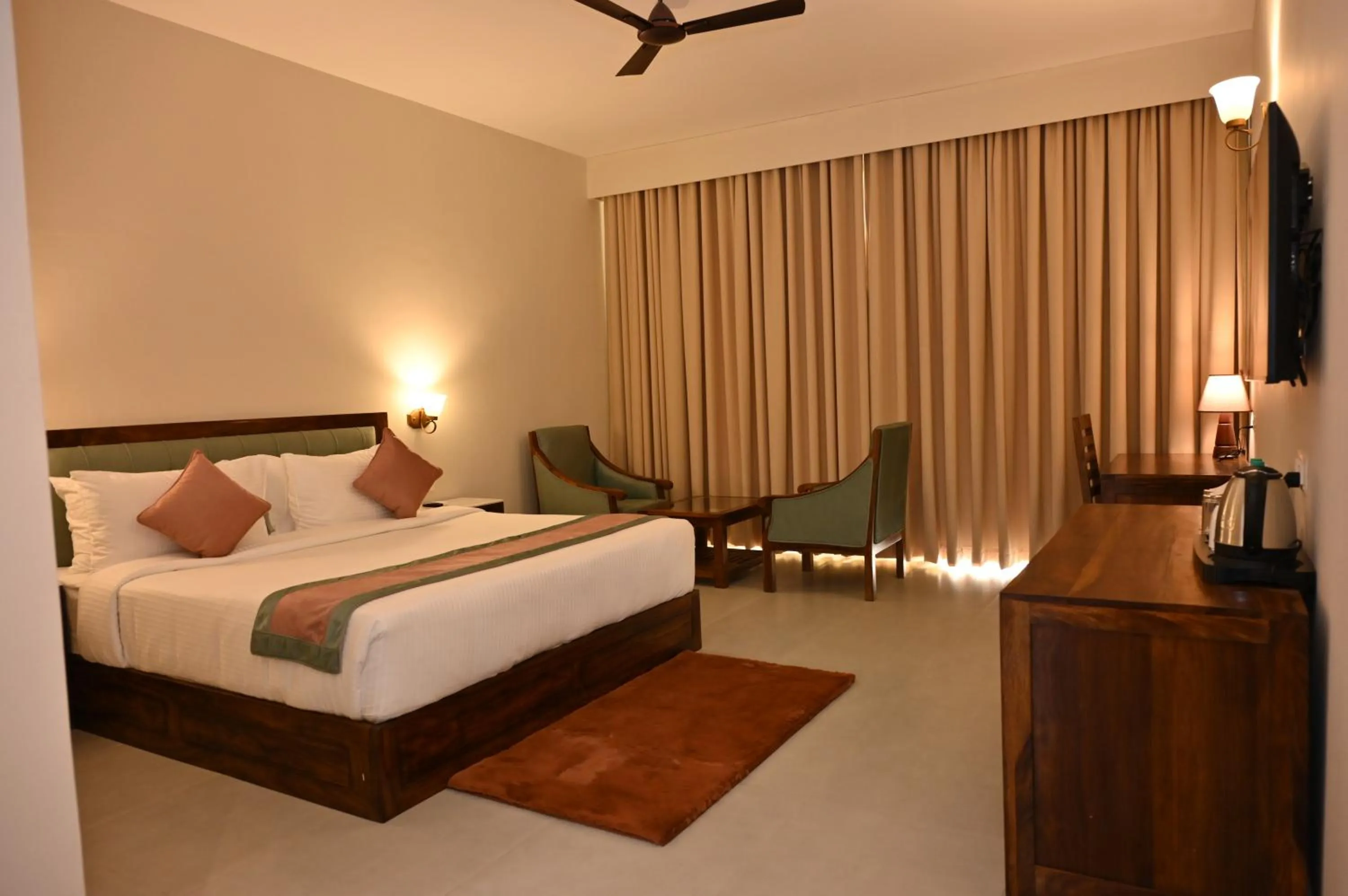 Bed in Kumbhal Exotica Resort Kumbhalgarh