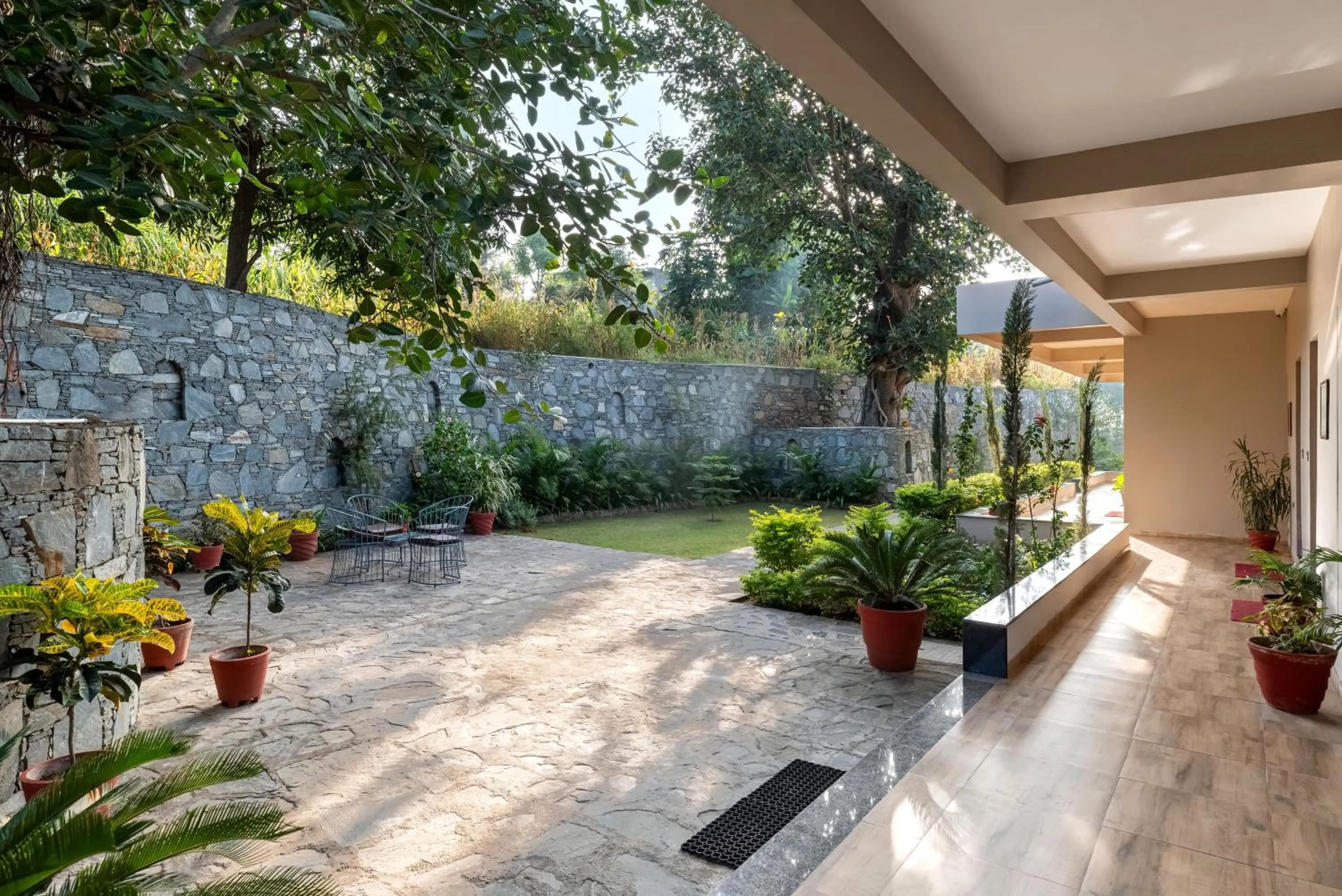 Seating area in Kumbhal Exotica Resort Kumbhalgarh