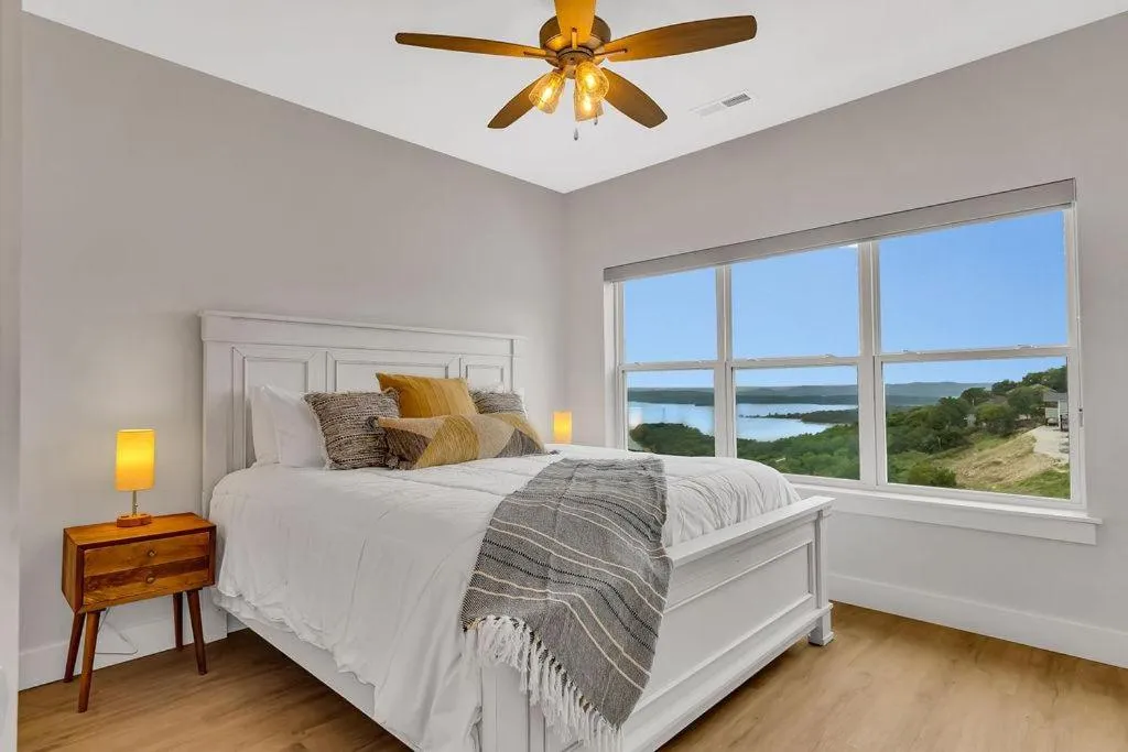 Bed in Boone Docks Lodge