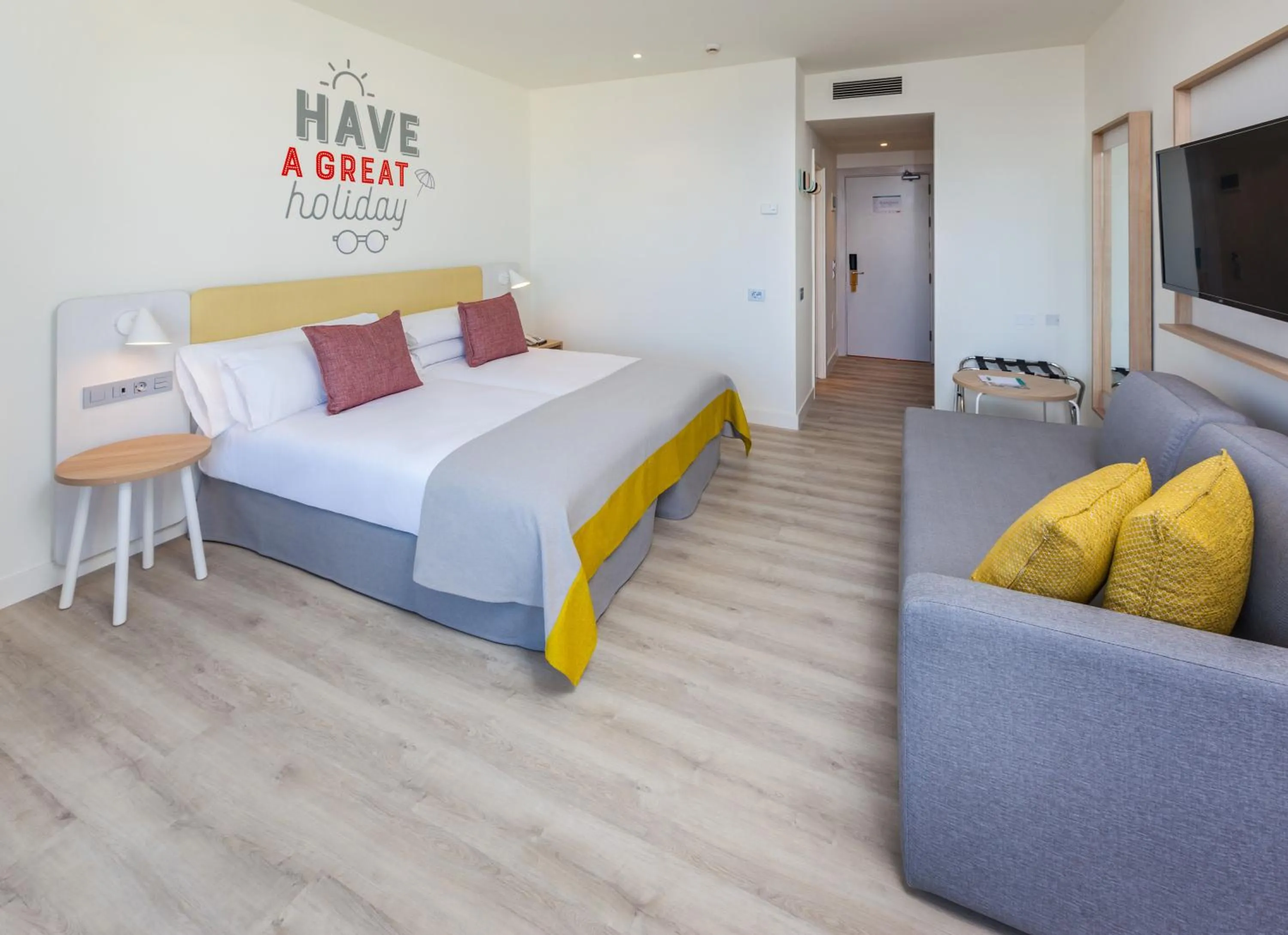 Bedroom, Bed in Abora Interclub Atlantic by Lopesan Hotels