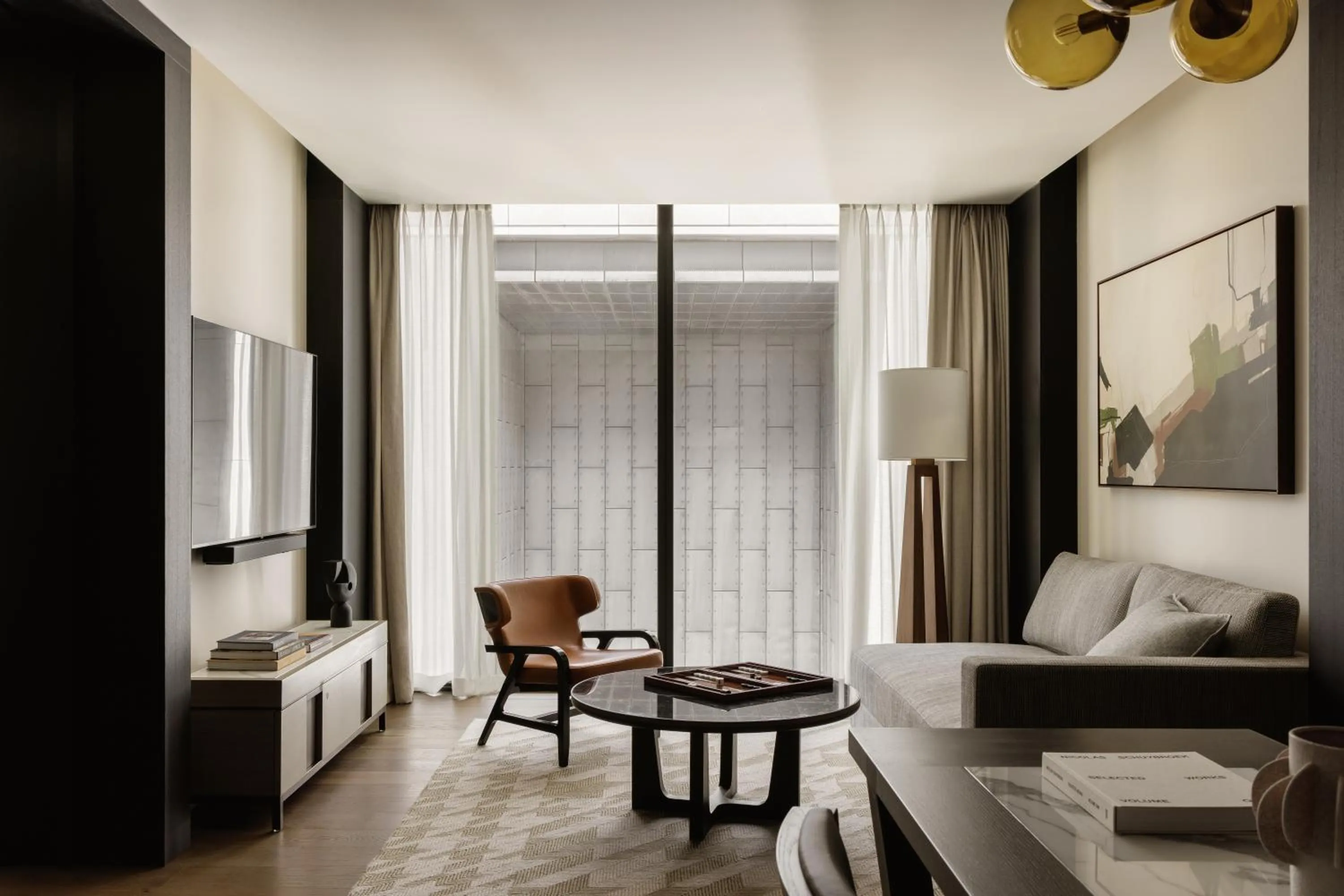 Living room, Bed in Capella Sydney