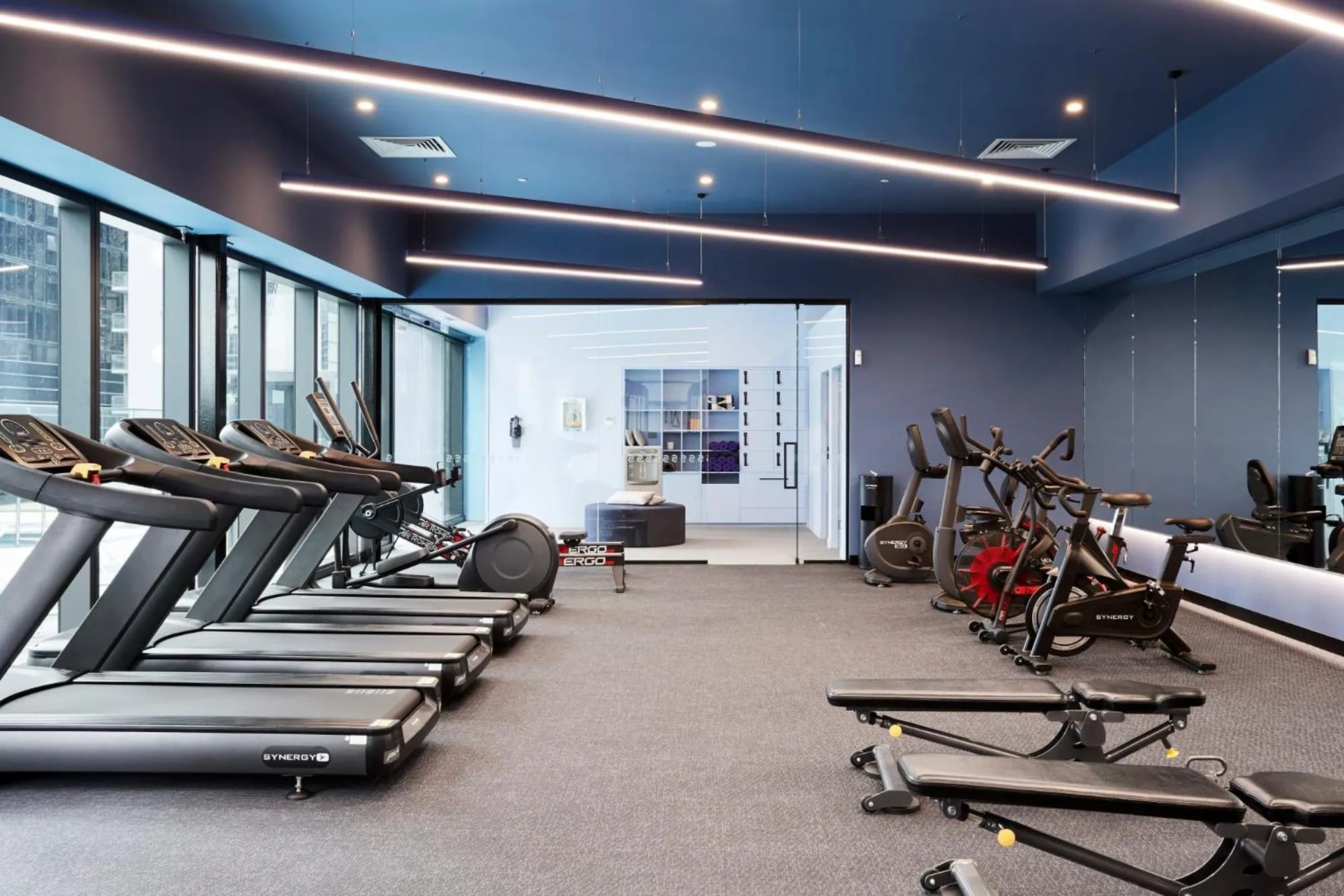 Fitness centre/facilities in Studio Apartments at Aurora near Melbourne Port