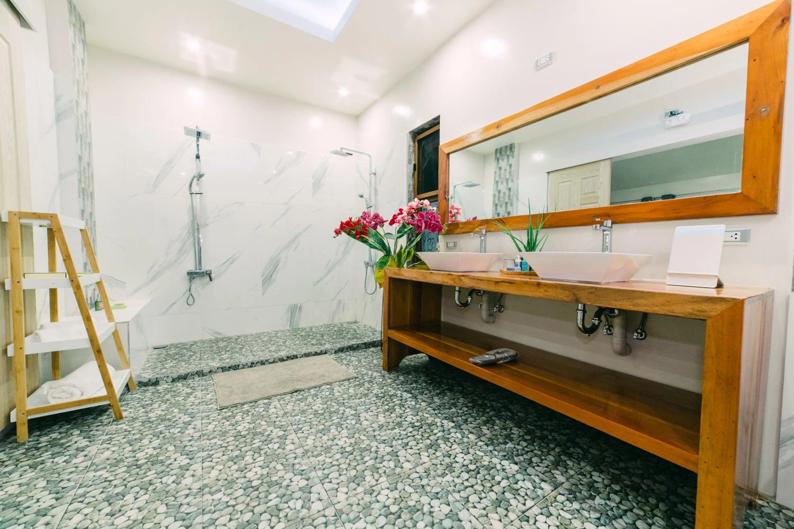 Shower in Denika's Suites