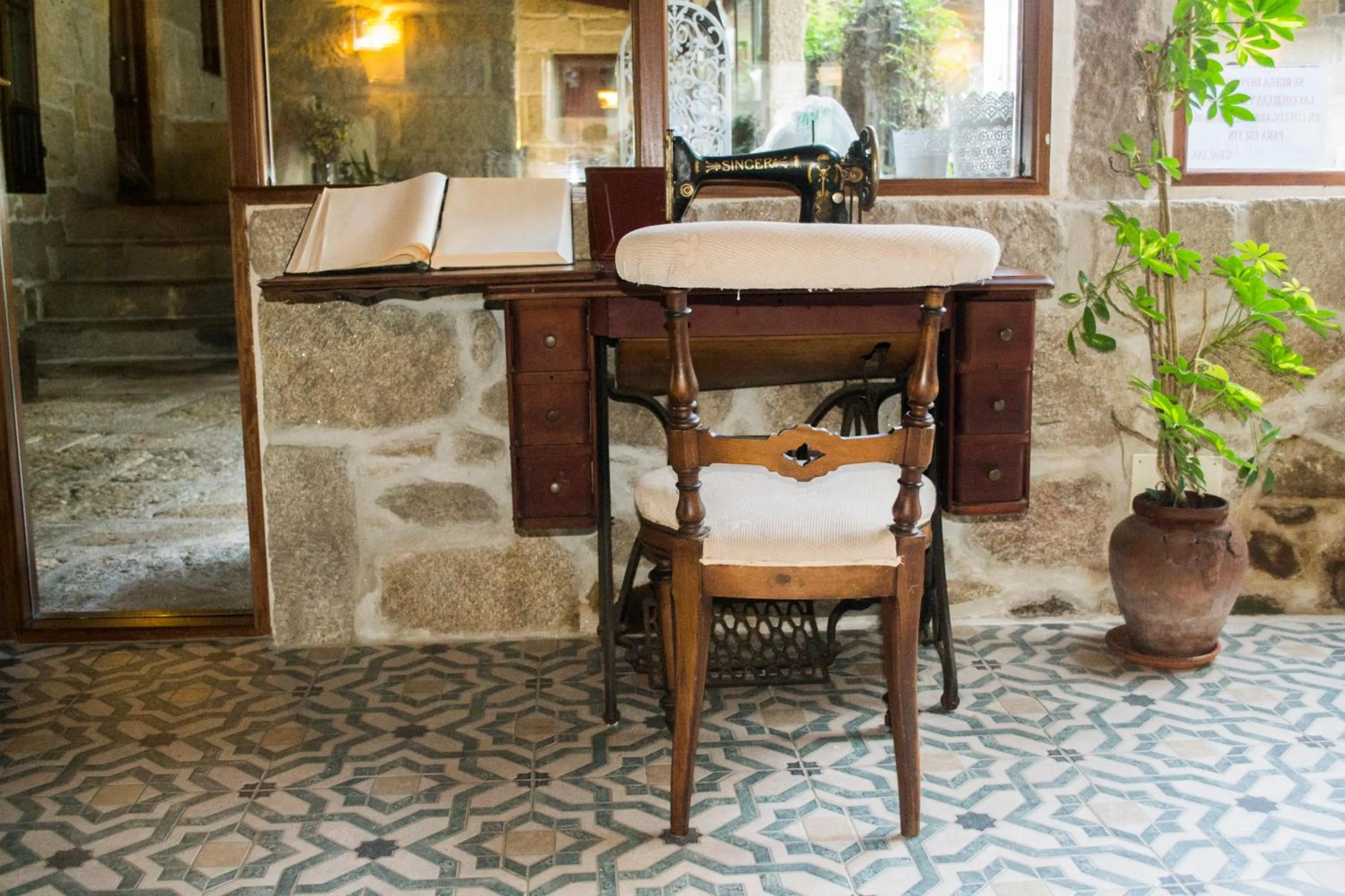 Seating area in Pazo Larache