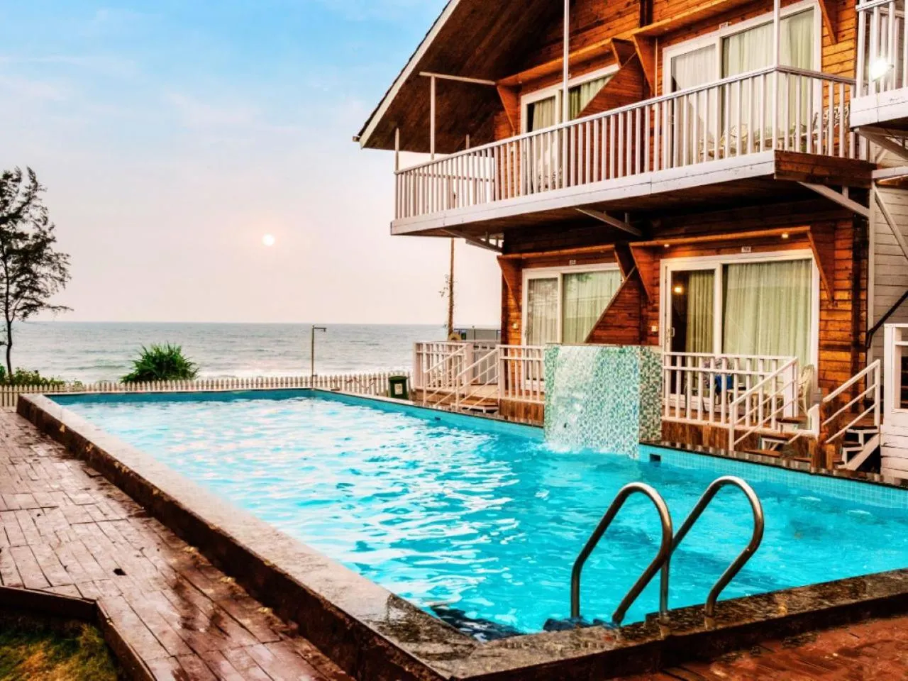 Pool view in Dallas Beach Resorts Ashvem Beach