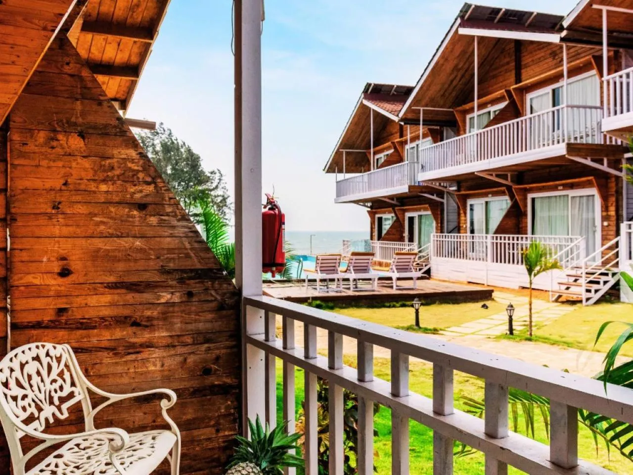 Garden view in Dallas Beach Resorts Ashvem Beach