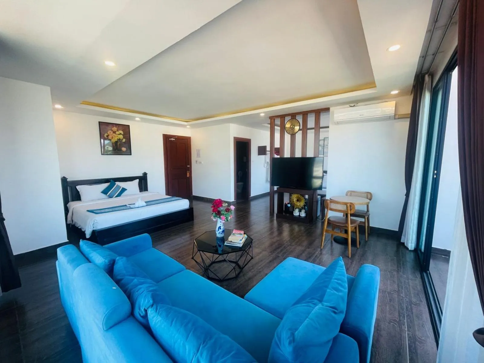 Bed in VANG VIENG TOPVIEW HOTEL