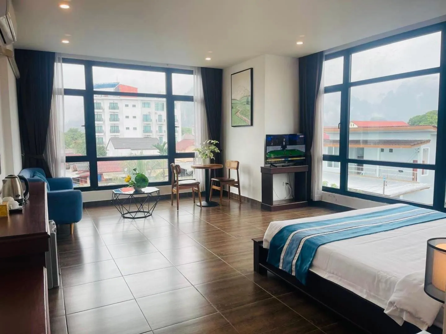 Bed in VANG VIENG TOPVIEW HOTEL