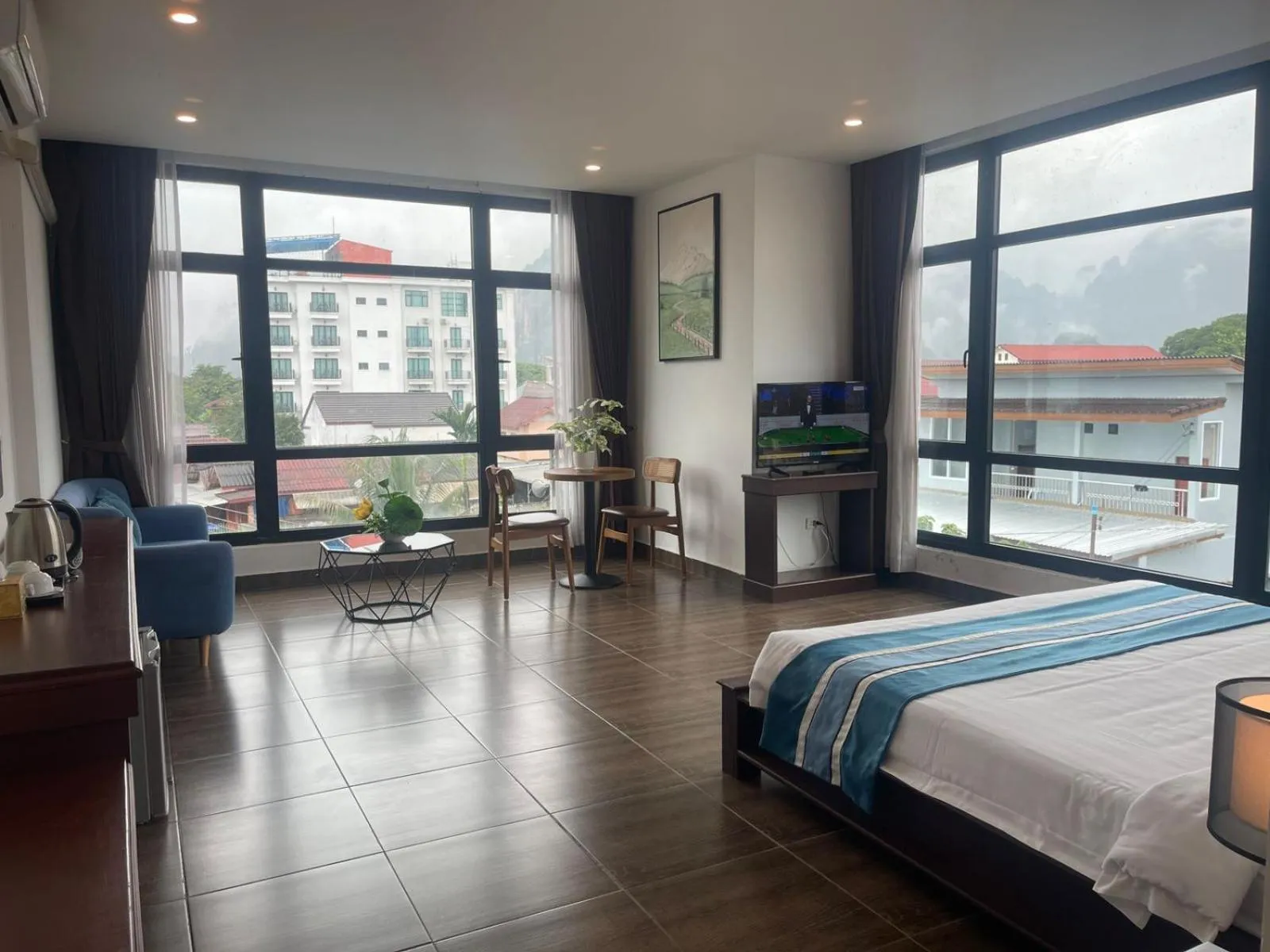 Bed in VANG VIENG TOPVIEW HOTEL