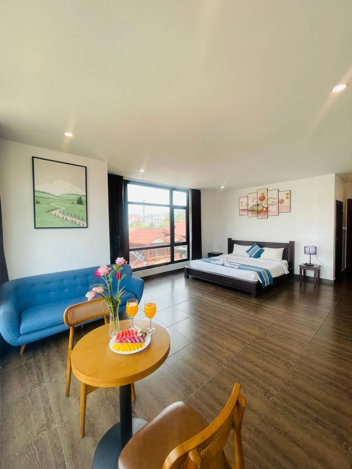 Bed in VANG VIENG TOPVIEW HOTEL