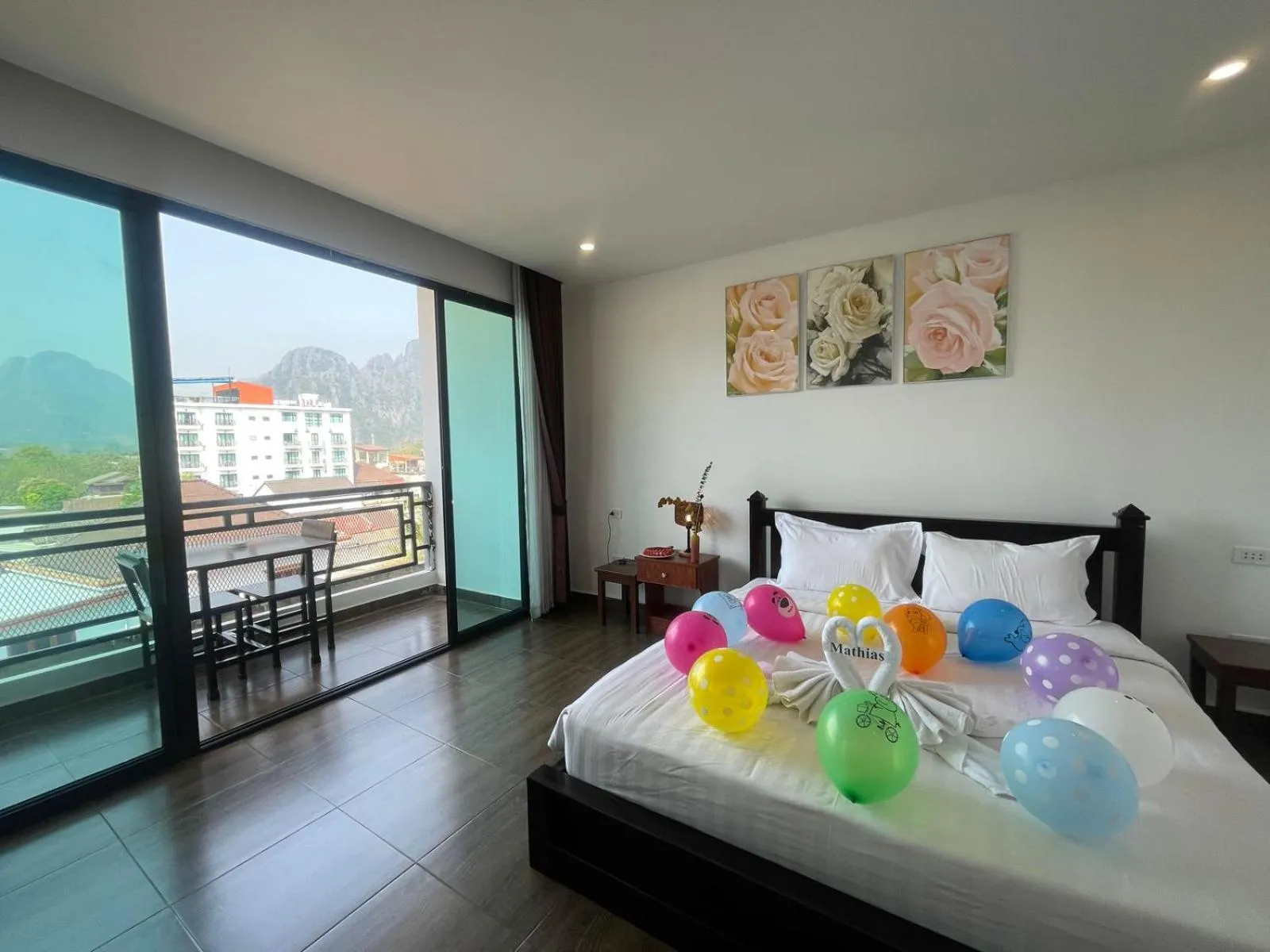 Bed in VANG VIENG TOPVIEW HOTEL