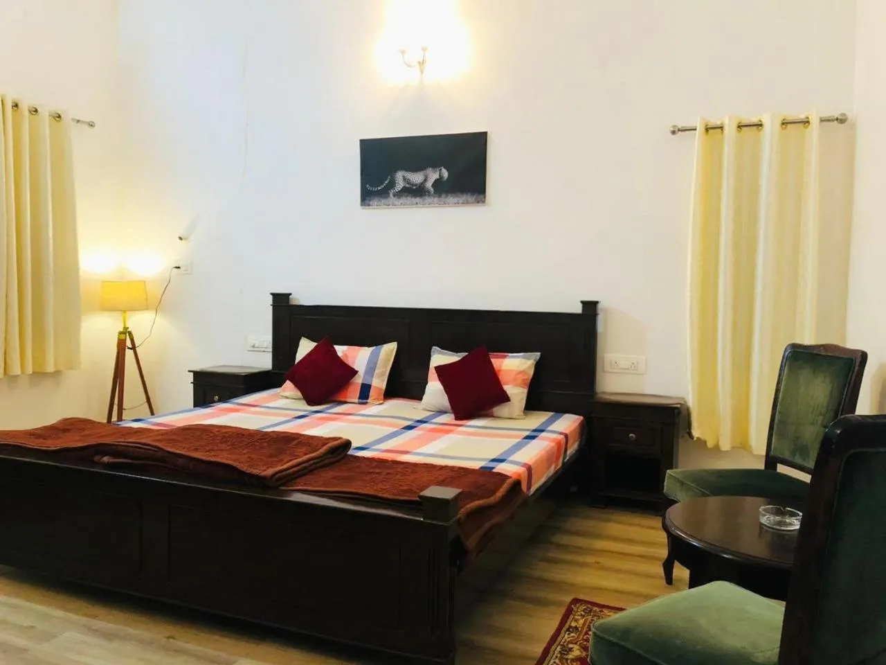 Bed in Jawai Leopard Villa