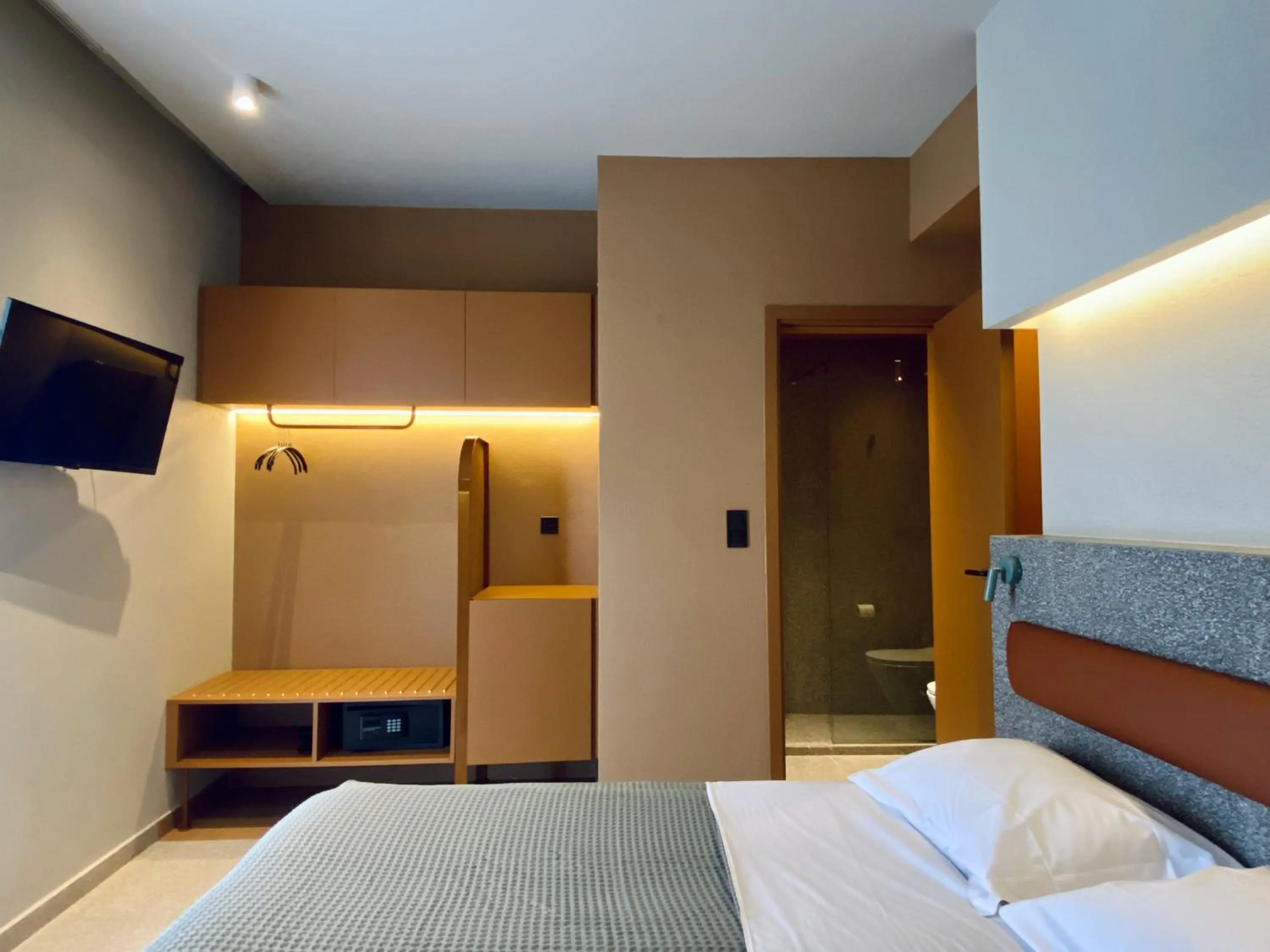 Bed in Evripides Hotel