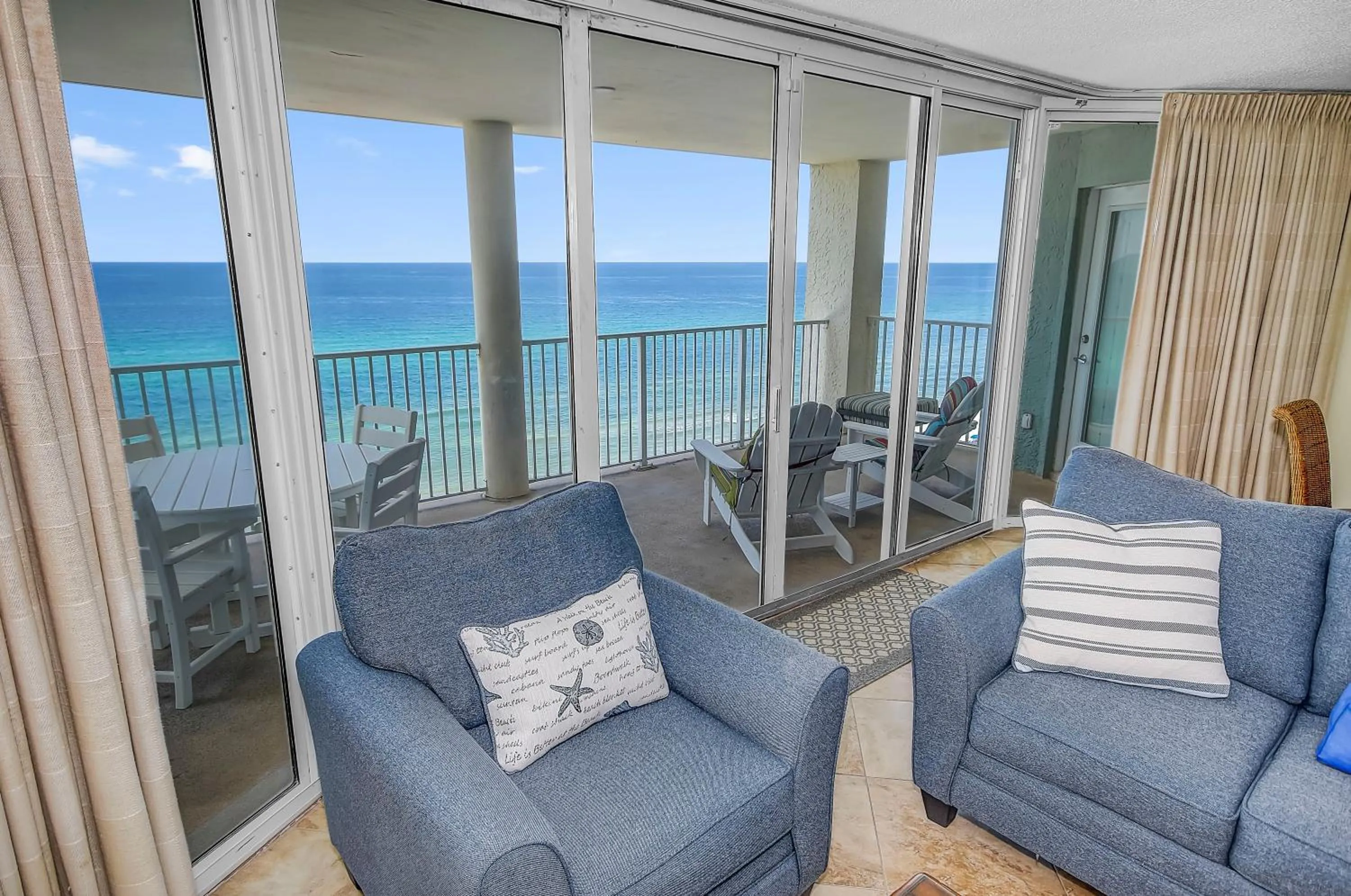 Balcony/Terrace in Beautiful Long Beach Condo unit 1-1206! TWO Gulf Masters!