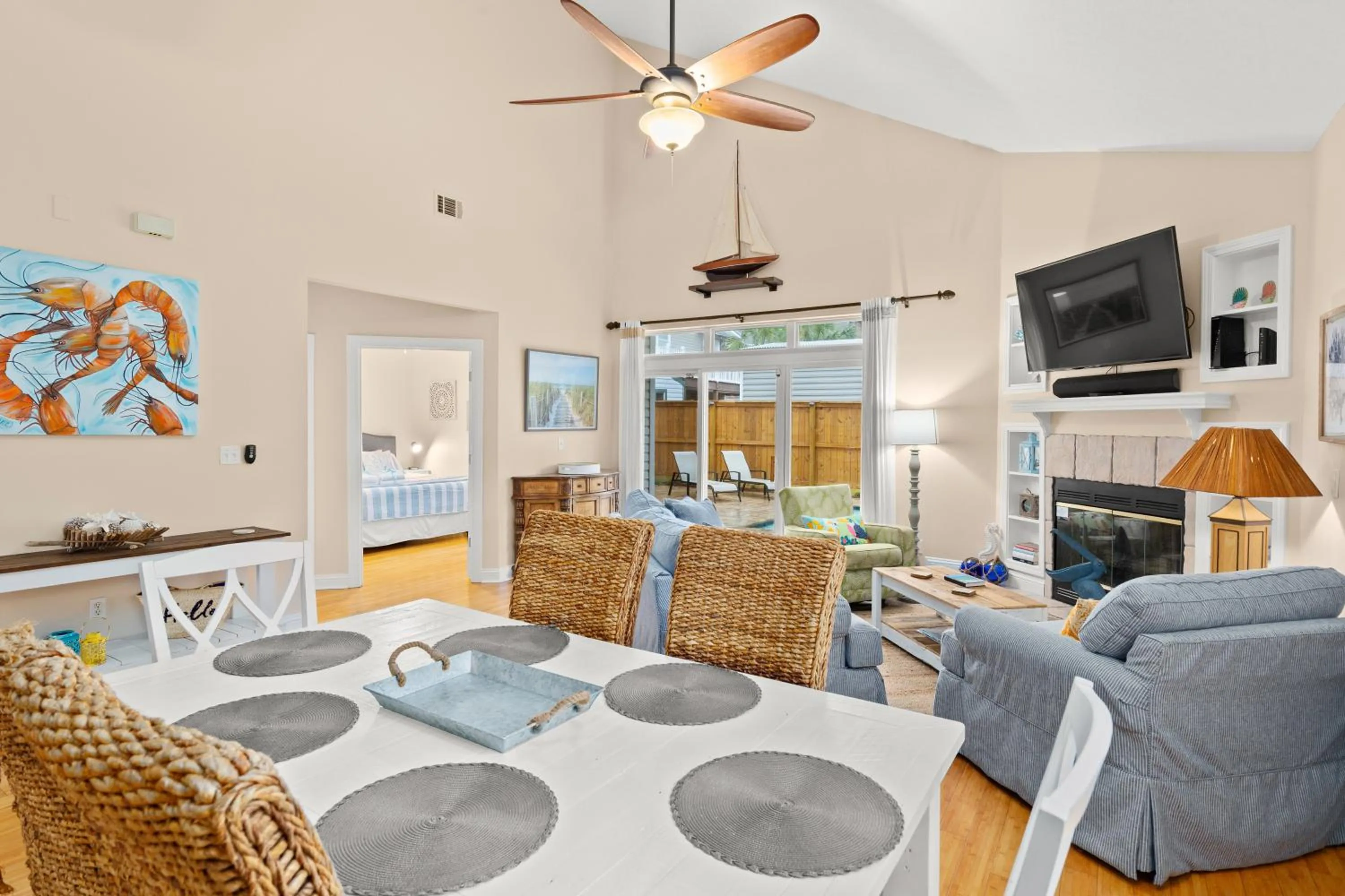Photo of the whole room in Expertly Decorated Family Home, Steps to Beach w/ a Private Heated Pool & Spa!