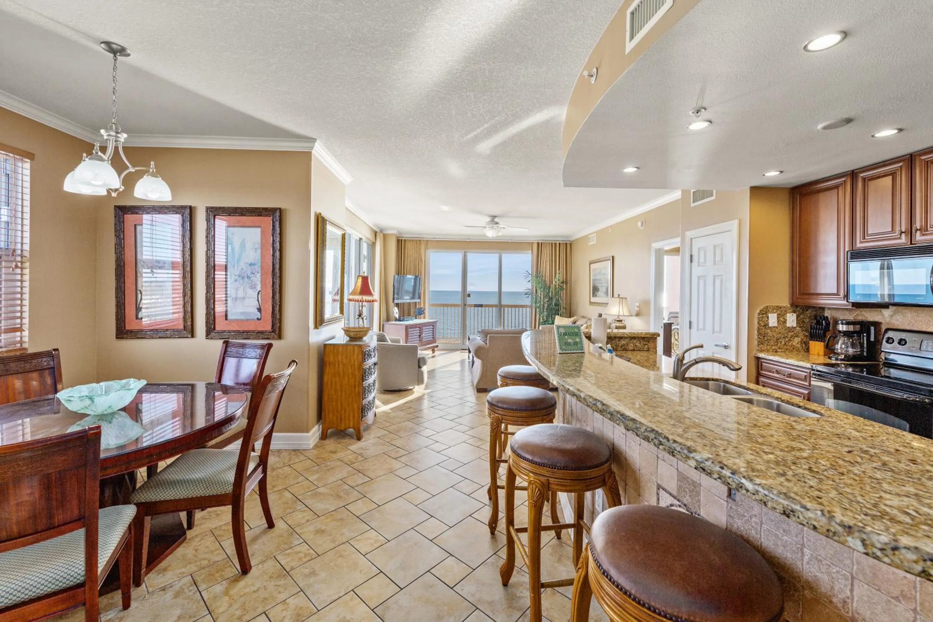 Kitchen or kitchenette in Gulf Front Master Bedroom, 2 Pools & Hot Tubs, Sleeps 8