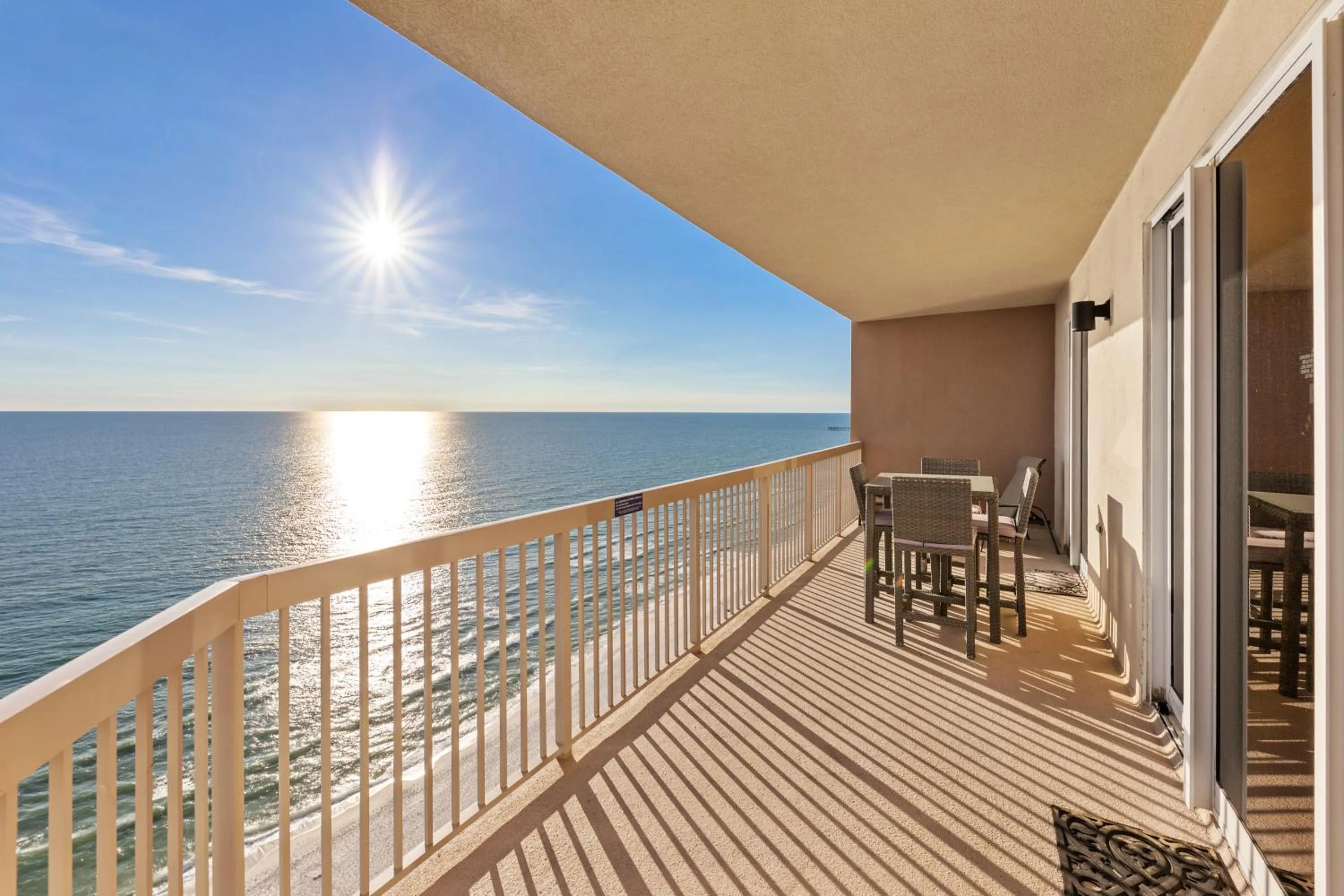 Balcony/Terrace in Gulf Front Master Bedroom, 2 Pools & Hot Tubs, Sleeps 8