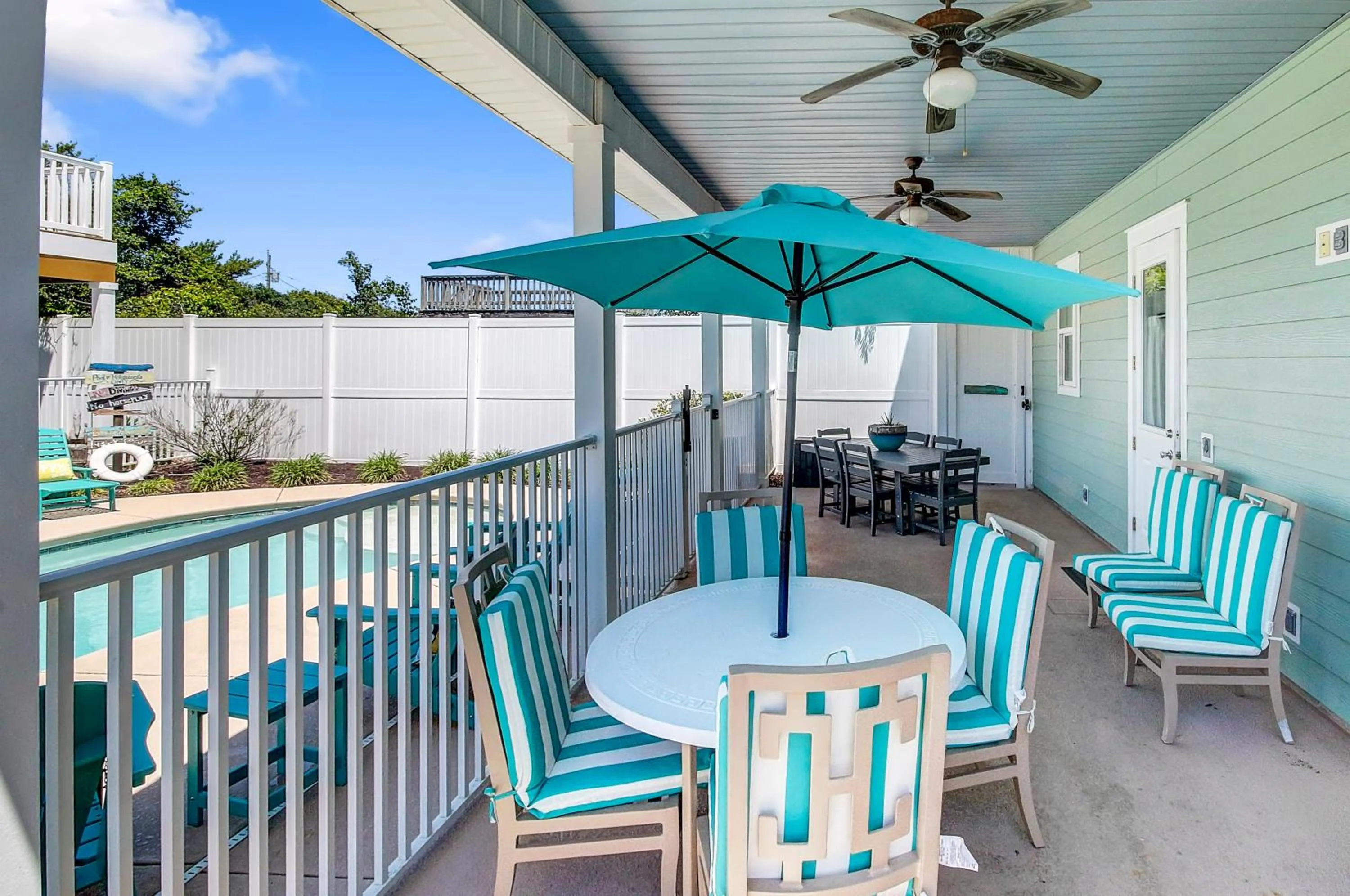 Balcony/Terrace in 5 Bed, 5 Bath Beach Home/Only a 3 Minute Walk To The Beach! SLEEPS 12