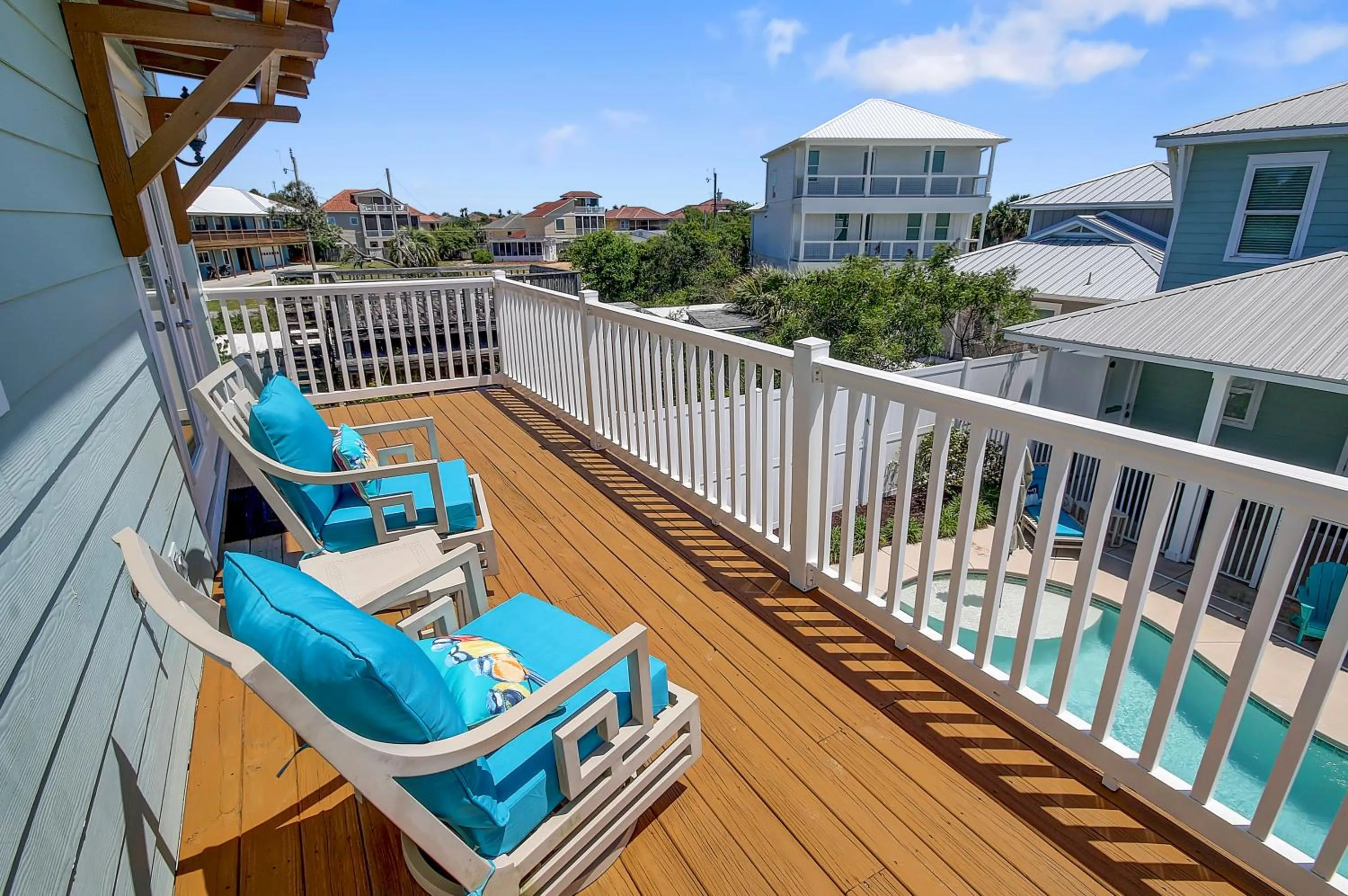 Balcony/Terrace in 5 Bed, 5 Bath Beach Home/Only a 3 Minute Walk To The Beach! SLEEPS 12